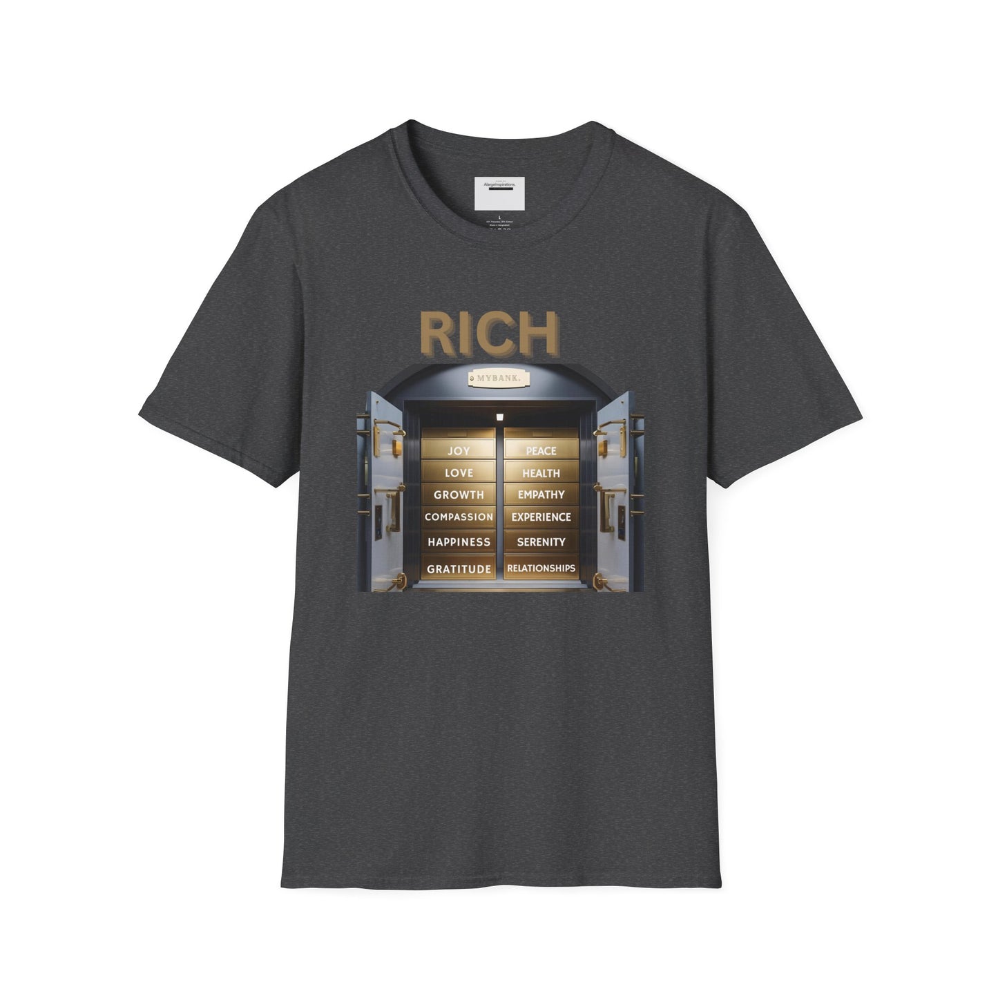 Rich Mindset Unisex T-Shirt | Daily Motivational Gift Apparel, Inspirational Shirt, Positive Gift for Christmas, Birthday, Thanksgiving,