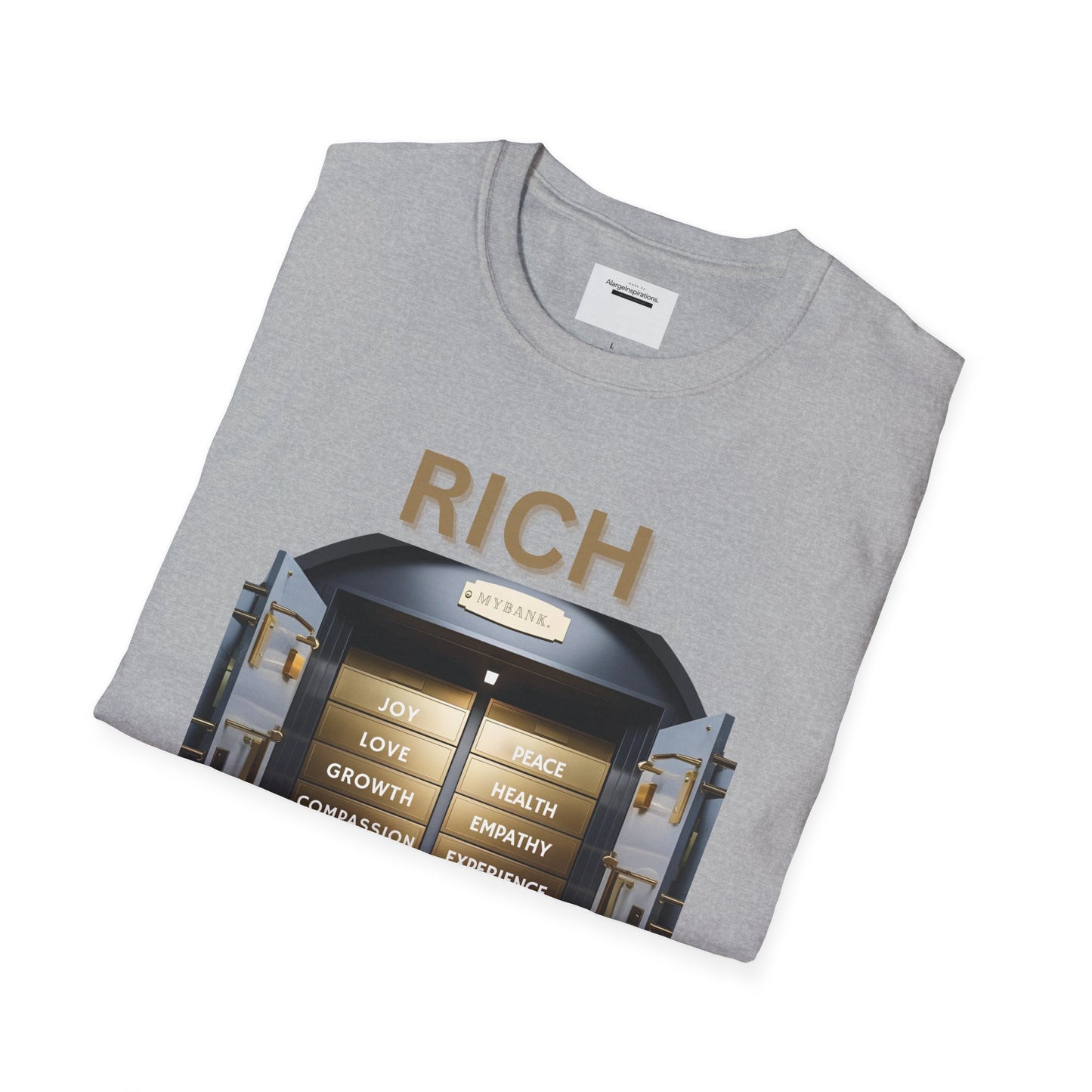 Rich Mindset Unisex T-Shirt | Daily Motivational Gift Apparel, Inspirational Shirt, Positive Gift for Christmas, Birthday, Thanksgiving,