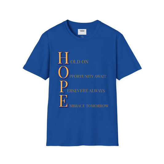 HOPE Acronym Inspirational T-Shirt - Comfort Wear, Gift for Encouragement, Motivational Tee, Positive Affirmation Shirt, Gift for Dreamers