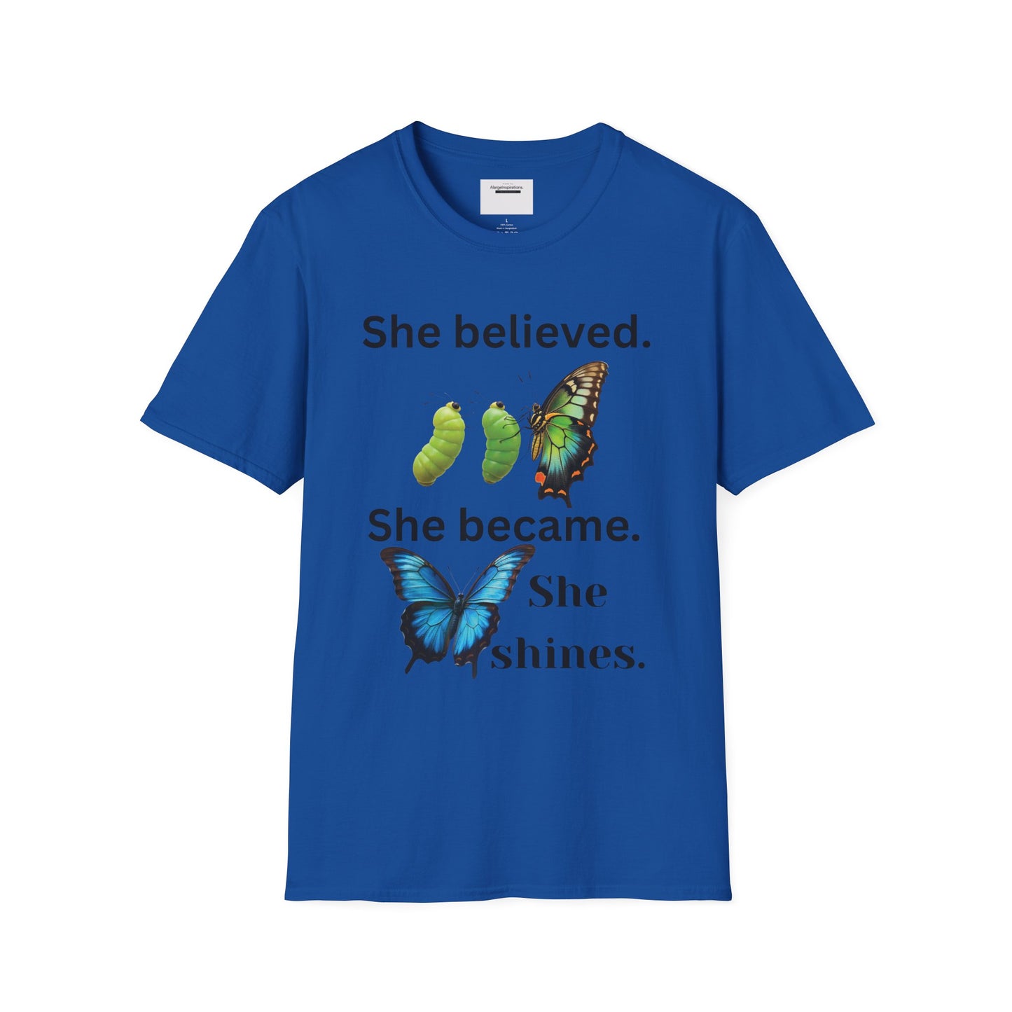 Inspirational Butterfly T-Shirt |feminine Motivational Tee for Growth, Self-Belief, Empowerment,Inspirational Butterfly Transformation Shirt