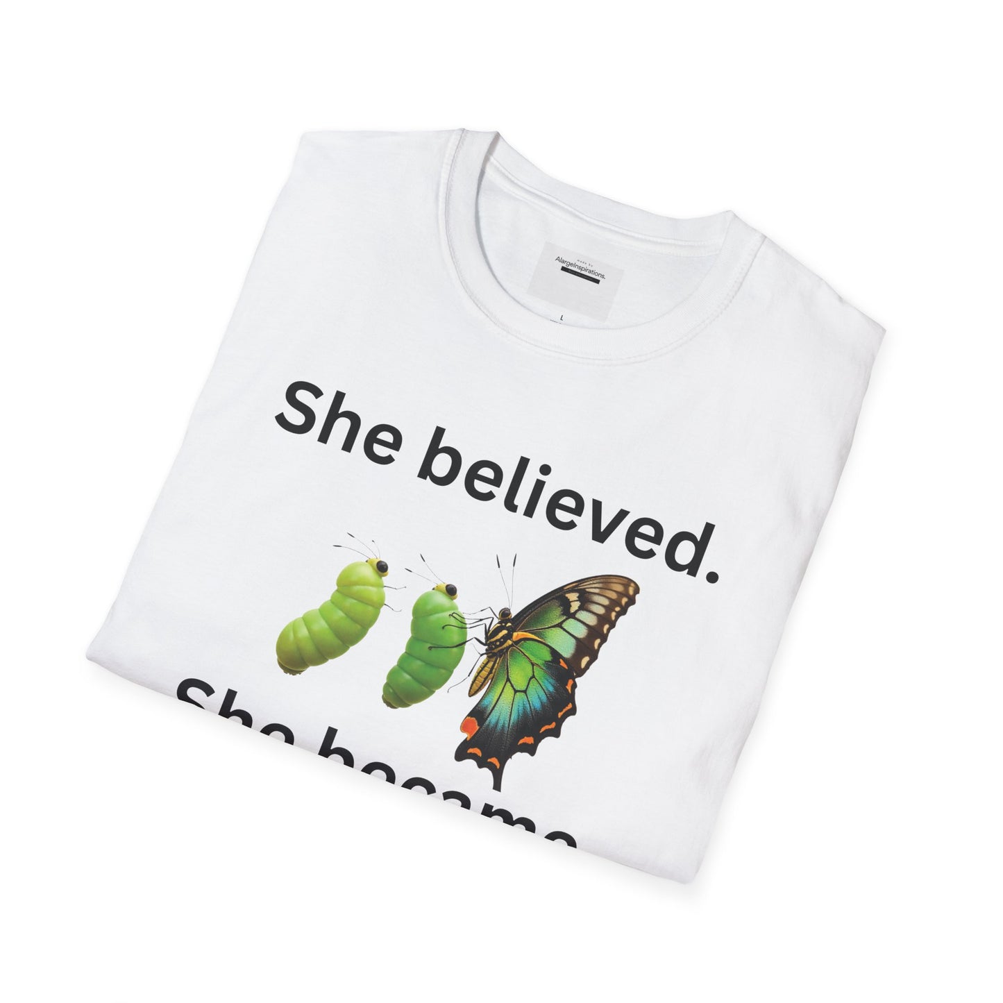 Inspirational Butterfly T-Shirt |feminine Motivational Tee for Growth, Self-Belief, Empowerment,Inspirational Butterfly Transformation Shirt