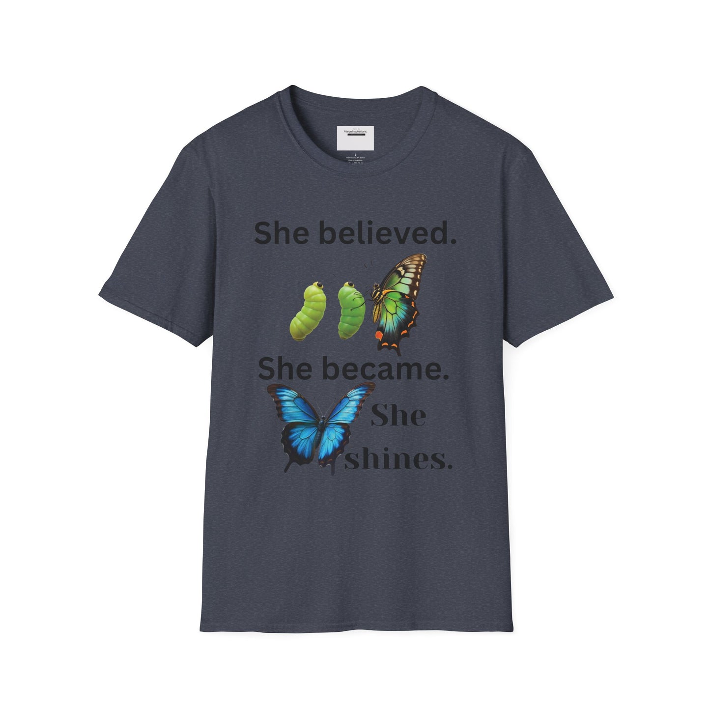 Inspirational Butterfly T-Shirt |feminine Motivational Tee for Growth, Self-Belief, Empowerment,Inspirational Butterfly Transformation Shirt