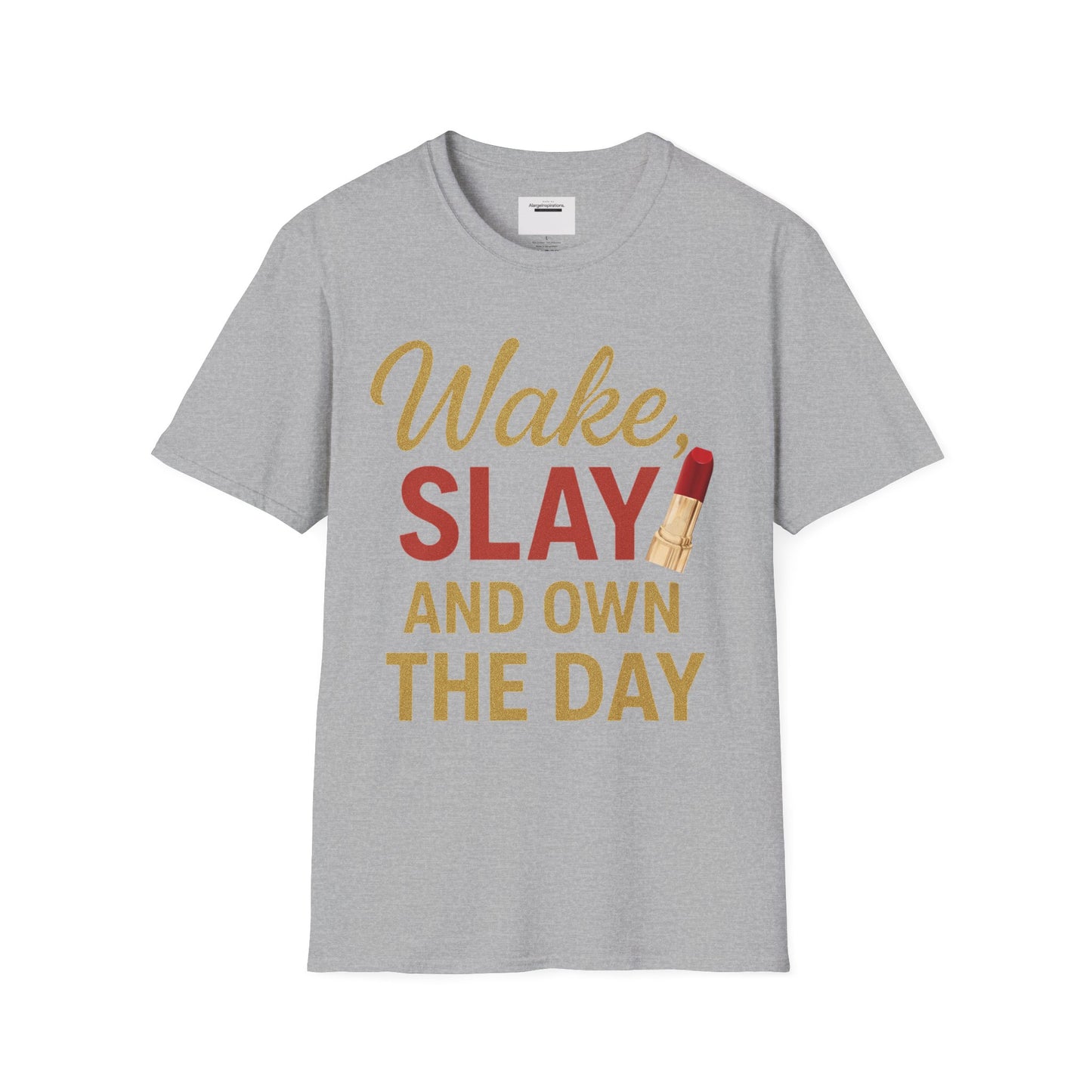 Wake Slay and Own the Day T-Shirt,Empowering Statement T-Shirt, Motivational Tee, Gift for Her, Inspirational Apparel,Daily Inspiration Top