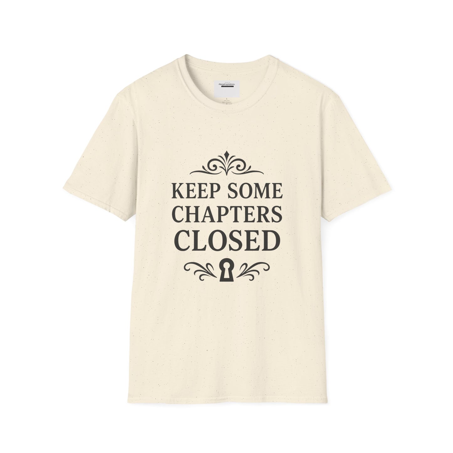 Keep Some Chapters Closed Shirt | Mystery Quote T-Shirt, Keyhole Typography Design, Boundaries Mindset Apparel, Minimalist Graphic Tee