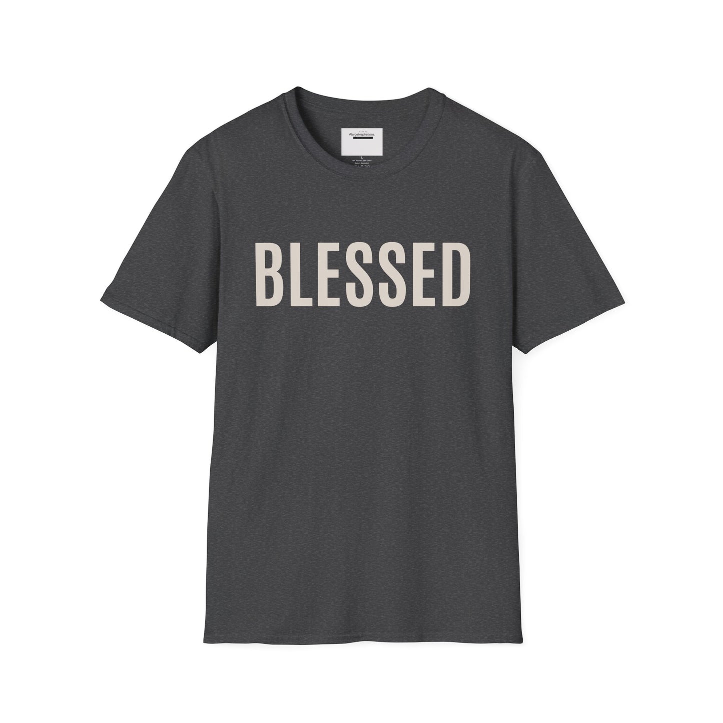 Blessed T-Shirt | Minimal Faith Typography Tee | Christian Inspirational Shirt | Simple Word T Shirt
