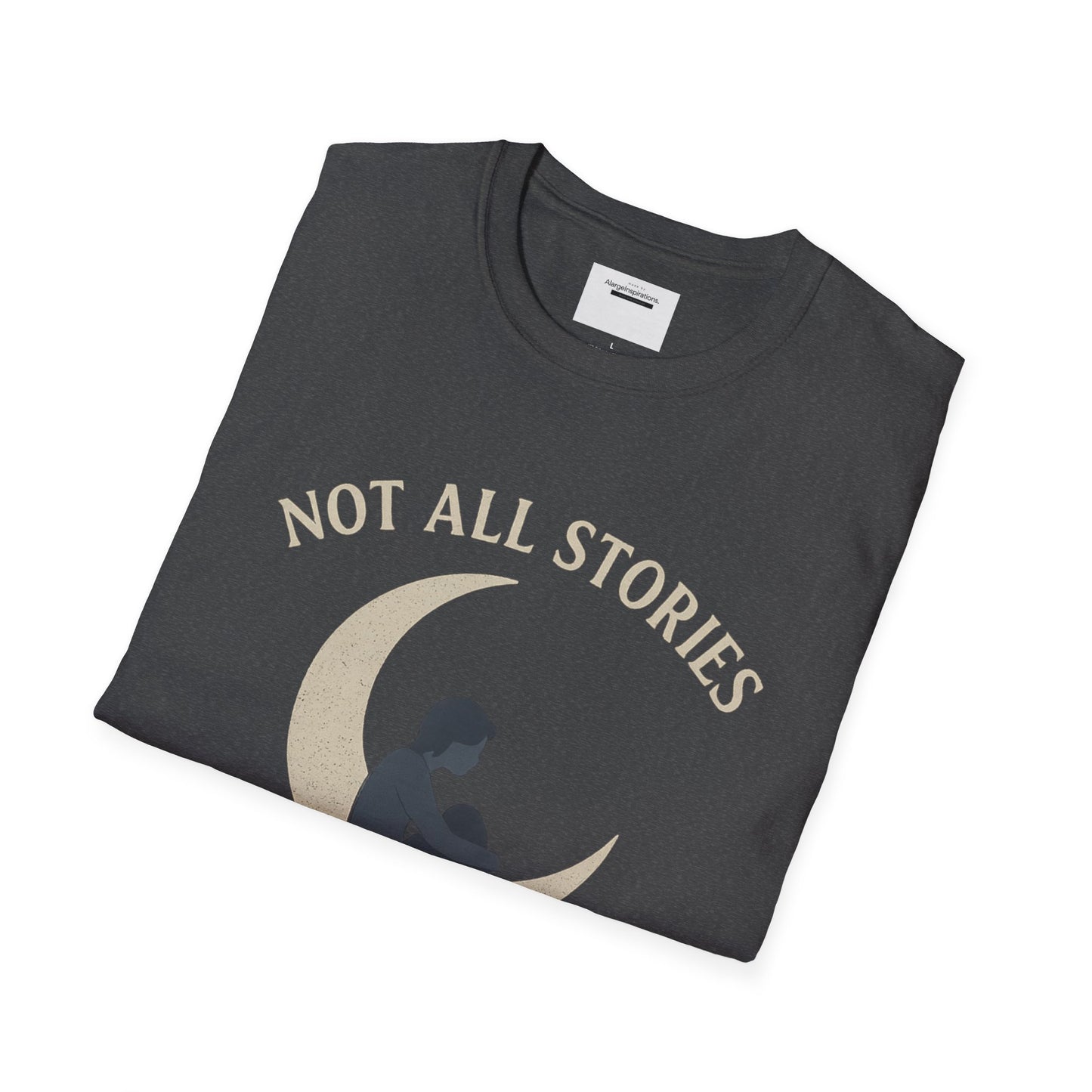 Not All Stories Unisex T-Shirt, Graphic Tee, Unique Gift, Cozy Everyday Wear, Moon & Audience Design, Privacy Statement Tee, Introvert Gift