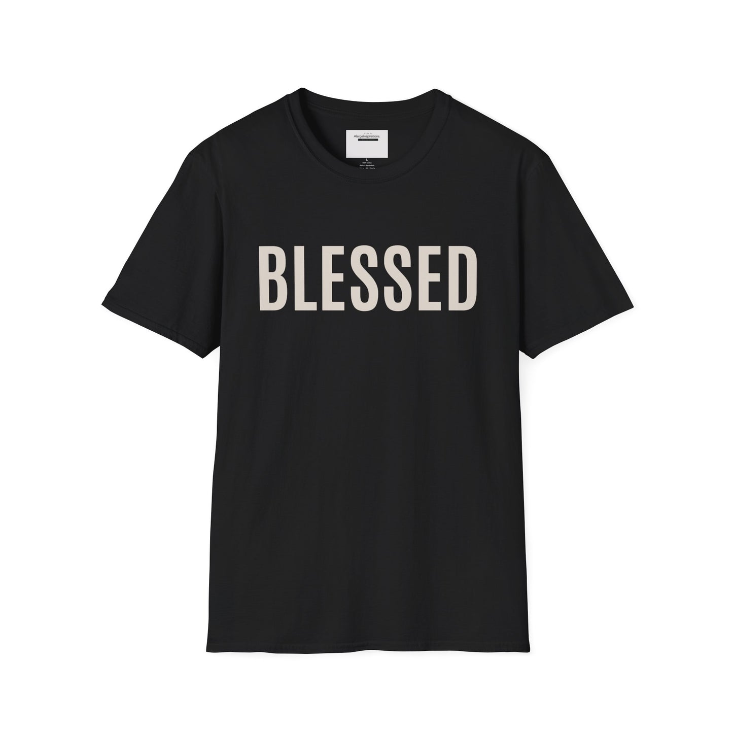 Blessed T-Shirt | Minimal Faith Typography Tee | Christian Inspirational Shirt | Simple Word T Shirt