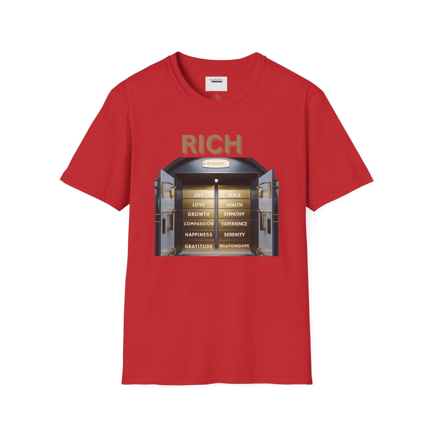 Rich Mindset Unisex T-Shirt | Daily Motivational Gift Apparel, Inspirational Shirt, Positive Gift for Christmas, Birthday, Thanksgiving,