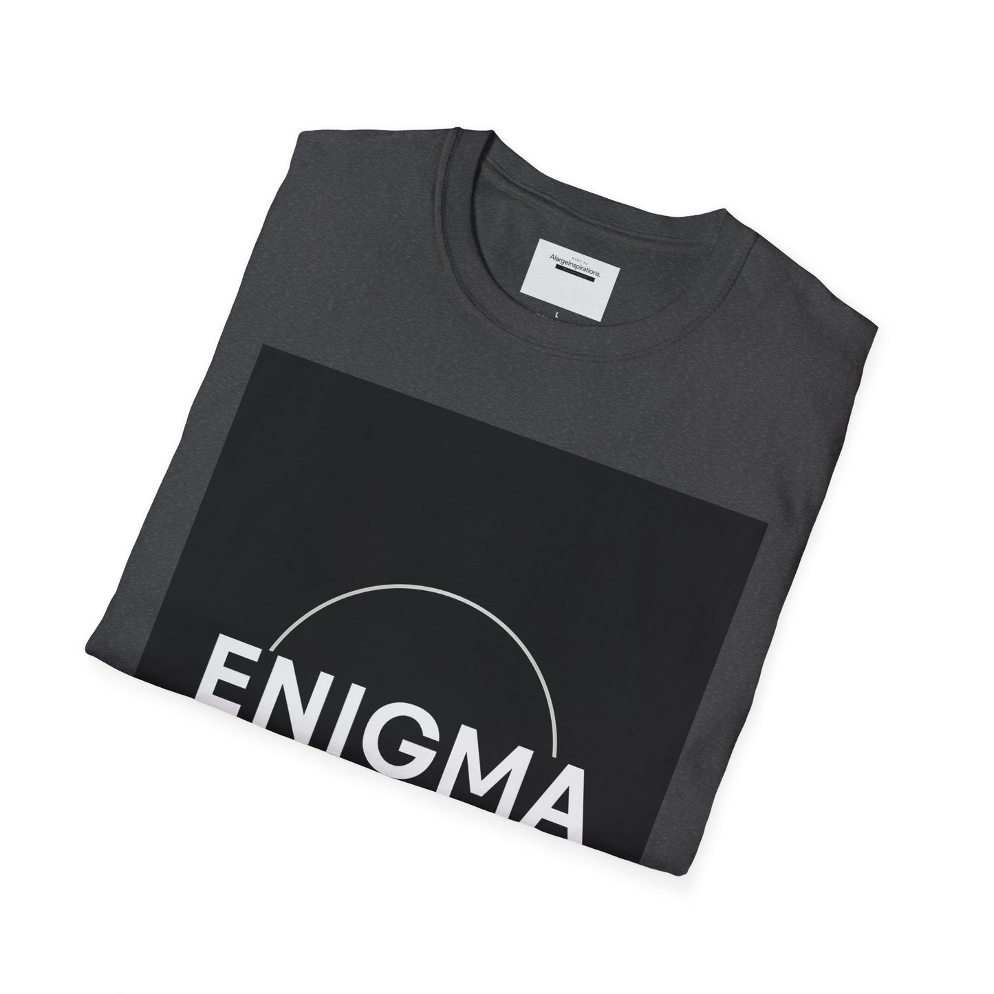 Unisex Enigma Softstyle T-Shirt , Unique Gift , Minimalist "ENIGMA" T-Shirt, Mystery & Inspiration Shirt, Comfortable Everyday Shirt