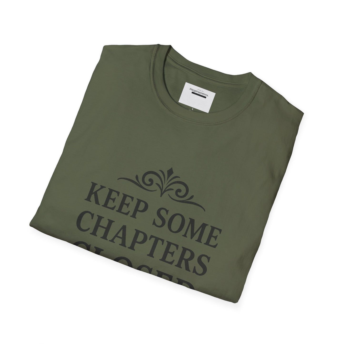 Keep Some Chapters Closed Shirt | Mystery Quote T-Shirt, Keyhole Typography Design, Boundaries Mindset Apparel, Minimalist Graphic Tee