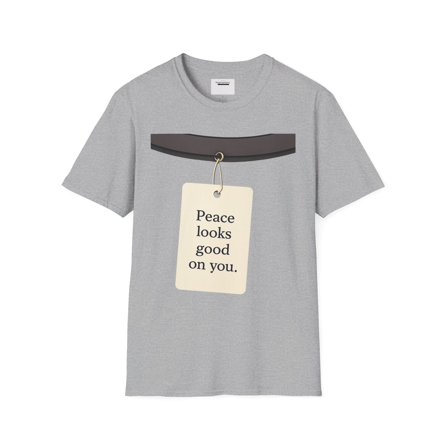 Peace Looks Good On You Shirt | Positive Affirmation Tee | Minimalist Self Love Quote | Calm Mindset Apparel | Thoughtful Gift