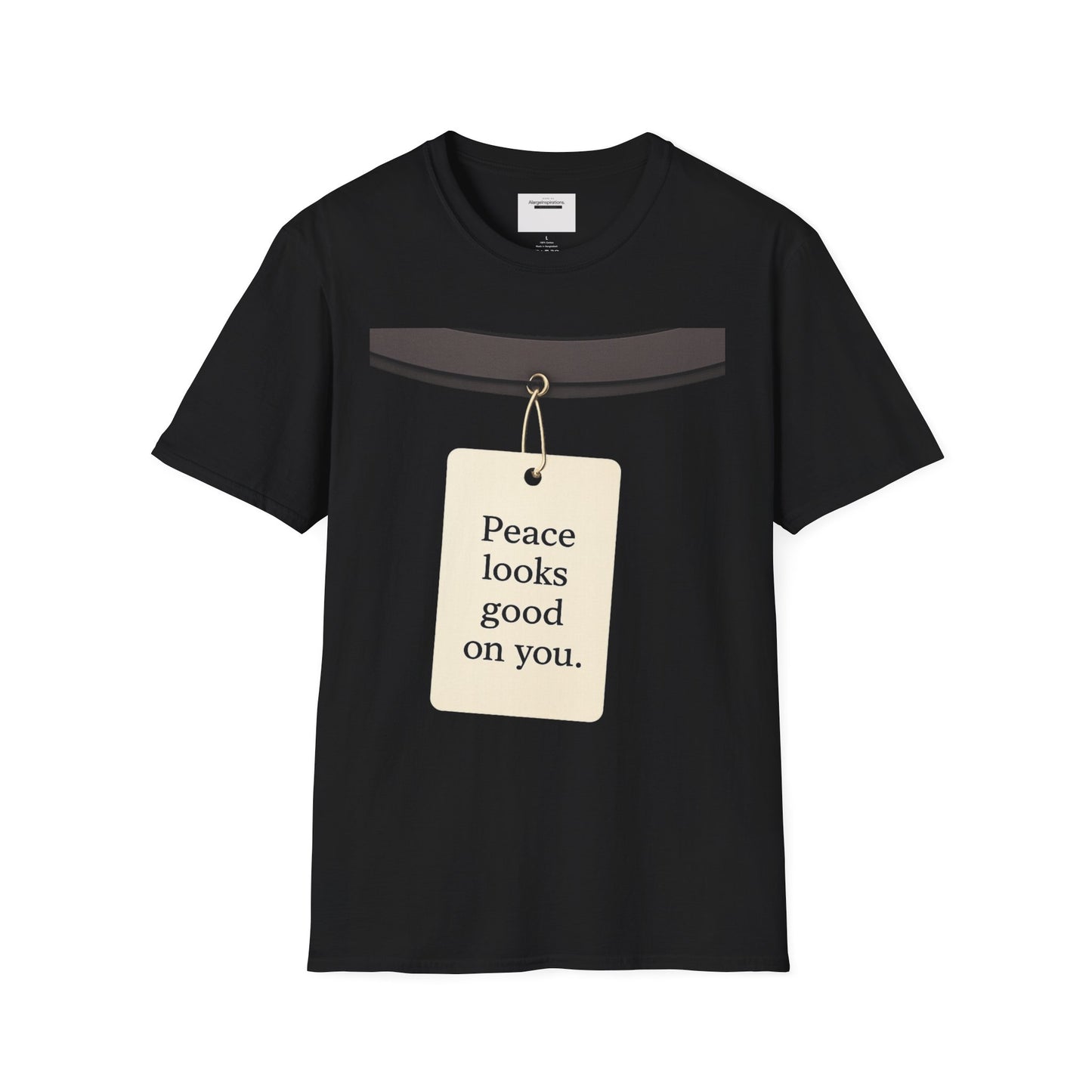 Peace Looks Good On You Shirt | Positive Affirmation Tee | Minimalist Self Love Quote | Calm Mindset Apparel | Thoughtful Gift