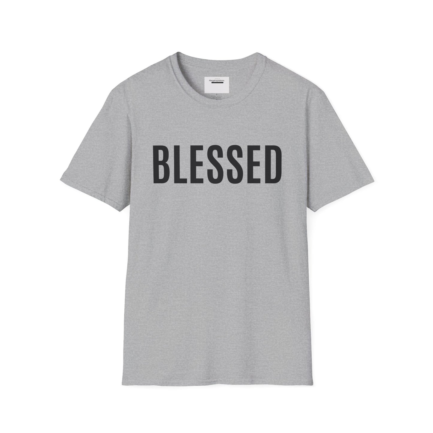 Blessed T-Shirt | Minimal Faith Typography Tee | Christian Inspirational Shirt | Simple Word T Shirt