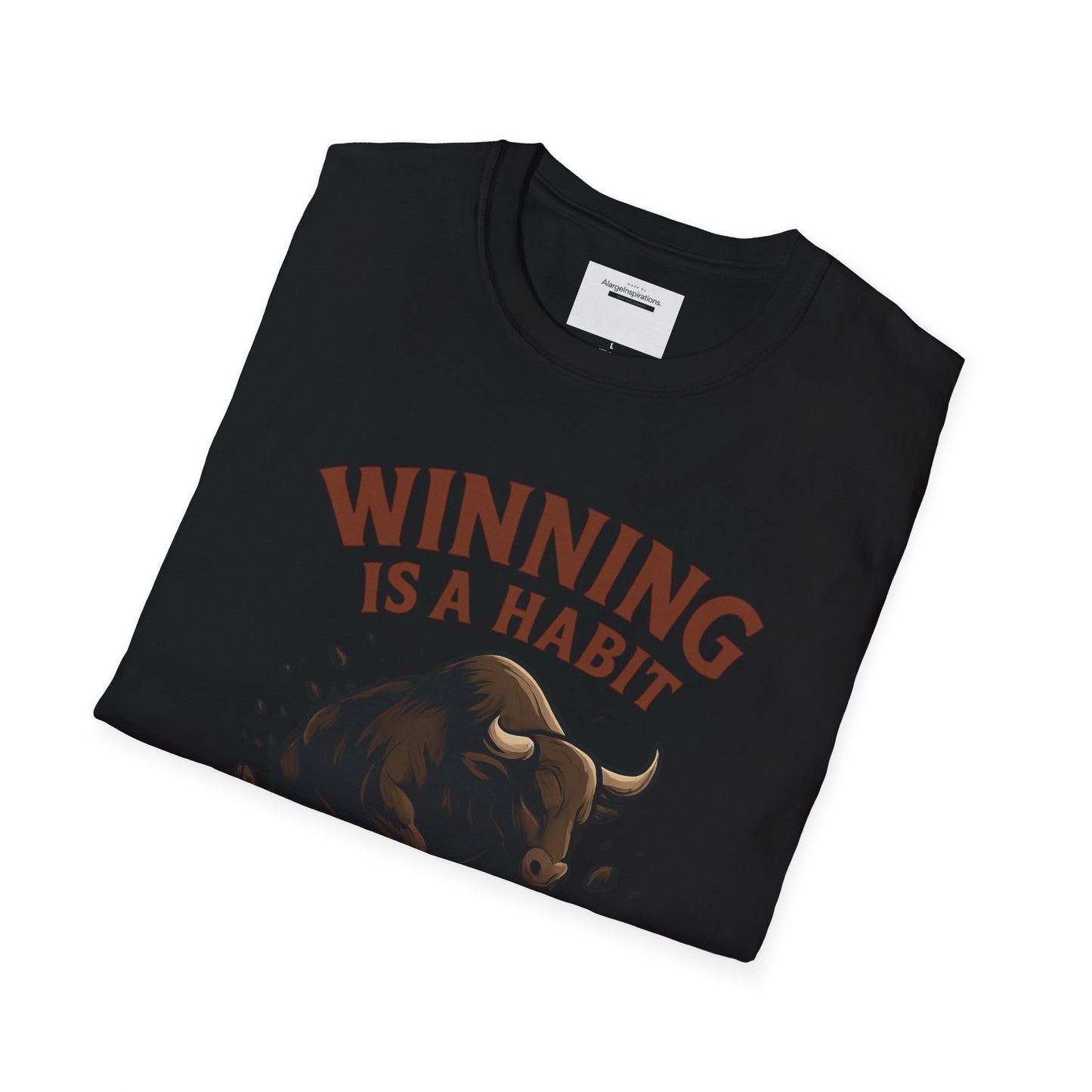 Winning Is a Habit Shirt , Charging Bull T-Shirt, Motivational Fitness Tee, Hustle Mindset , Breakthrough Bull Design, Unisex Training Gift
