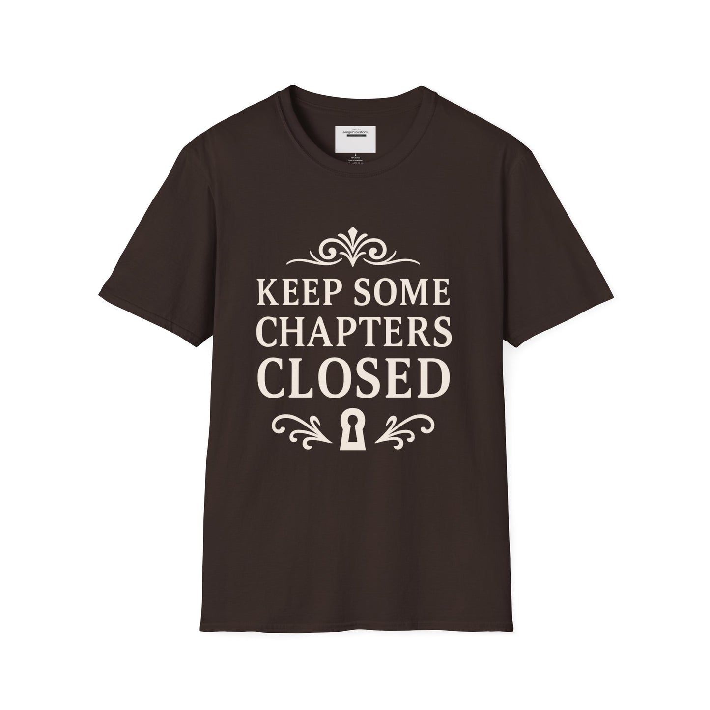 Keep Some Chapters Closed Shirt | Mystery Quote T-Shirt, Keyhole Typography Design, Boundaries Mindset Apparel, Minimalist Graphic Tee