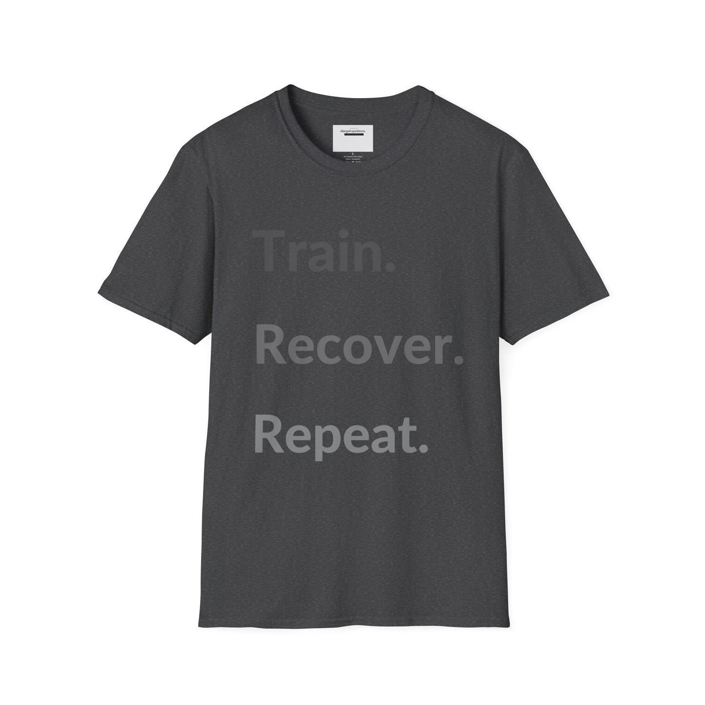 Train. Recover. Repeat. Shirt | Minimal Typography Gym T-Shirt | Mental Discipline Workout Tee | Fitness Motivation Apparel