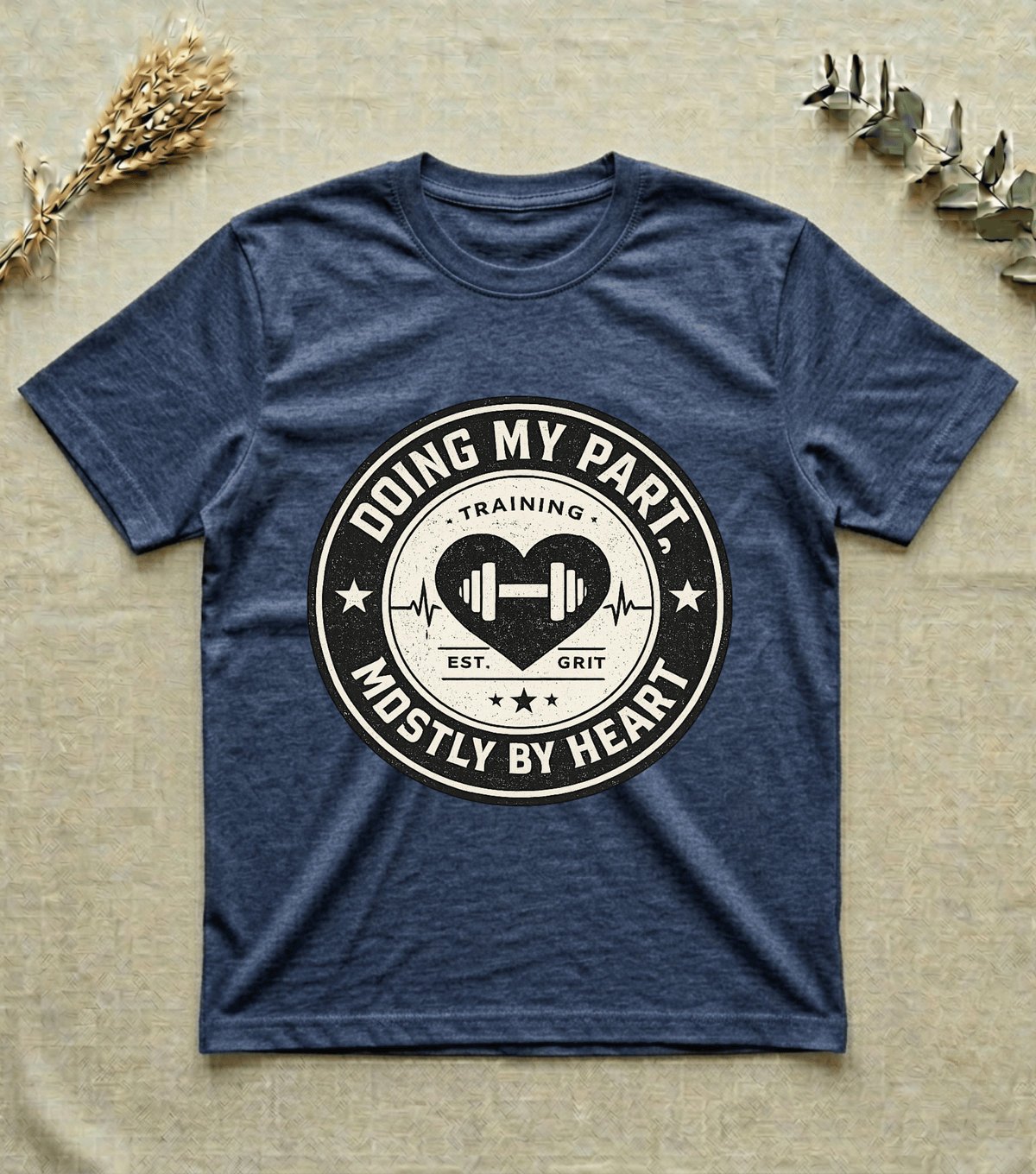 Doing My Part Mostly by Heart | Gym Motivation T-Shirt