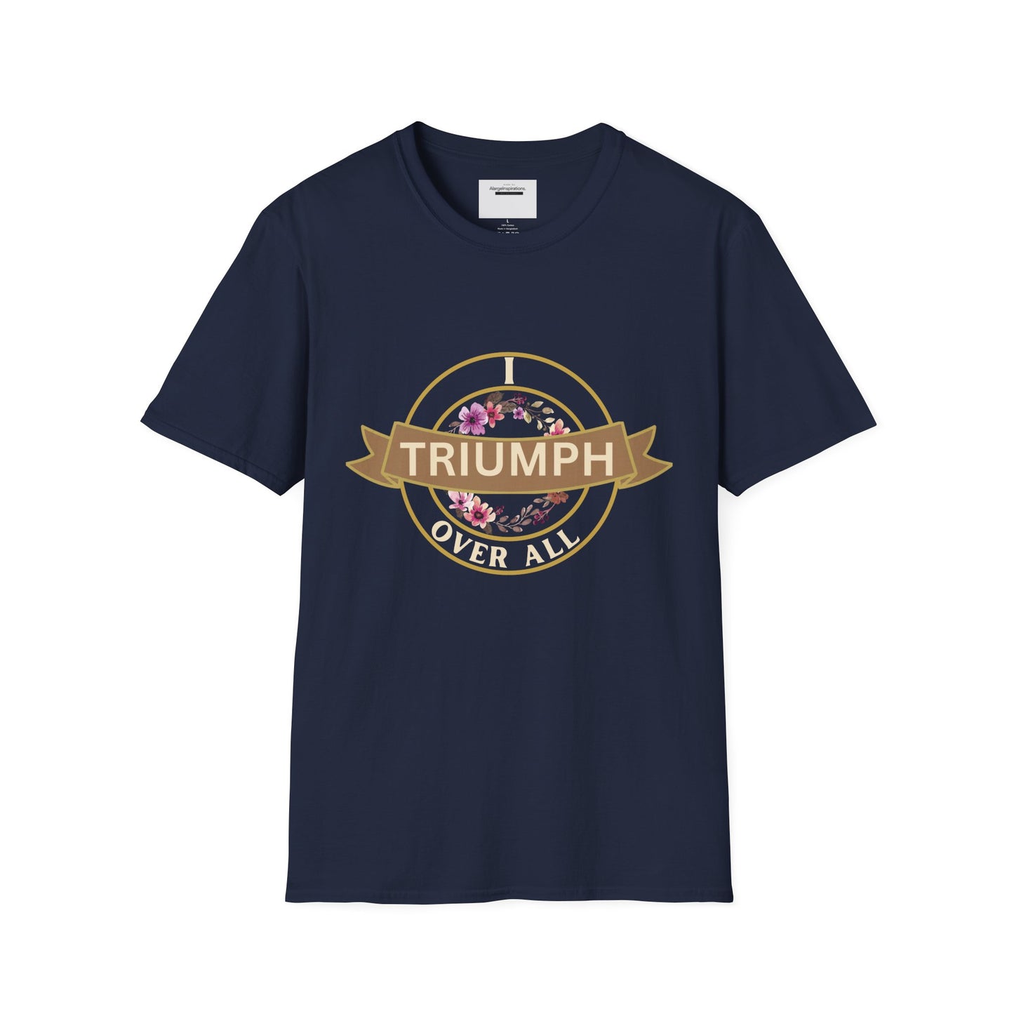 I Triumph Over All Faith T-Shirt | Christian Graphic Tee | Romans 8:37 | Inspirational Scripture Shirt Women Men | AlargeInspirations