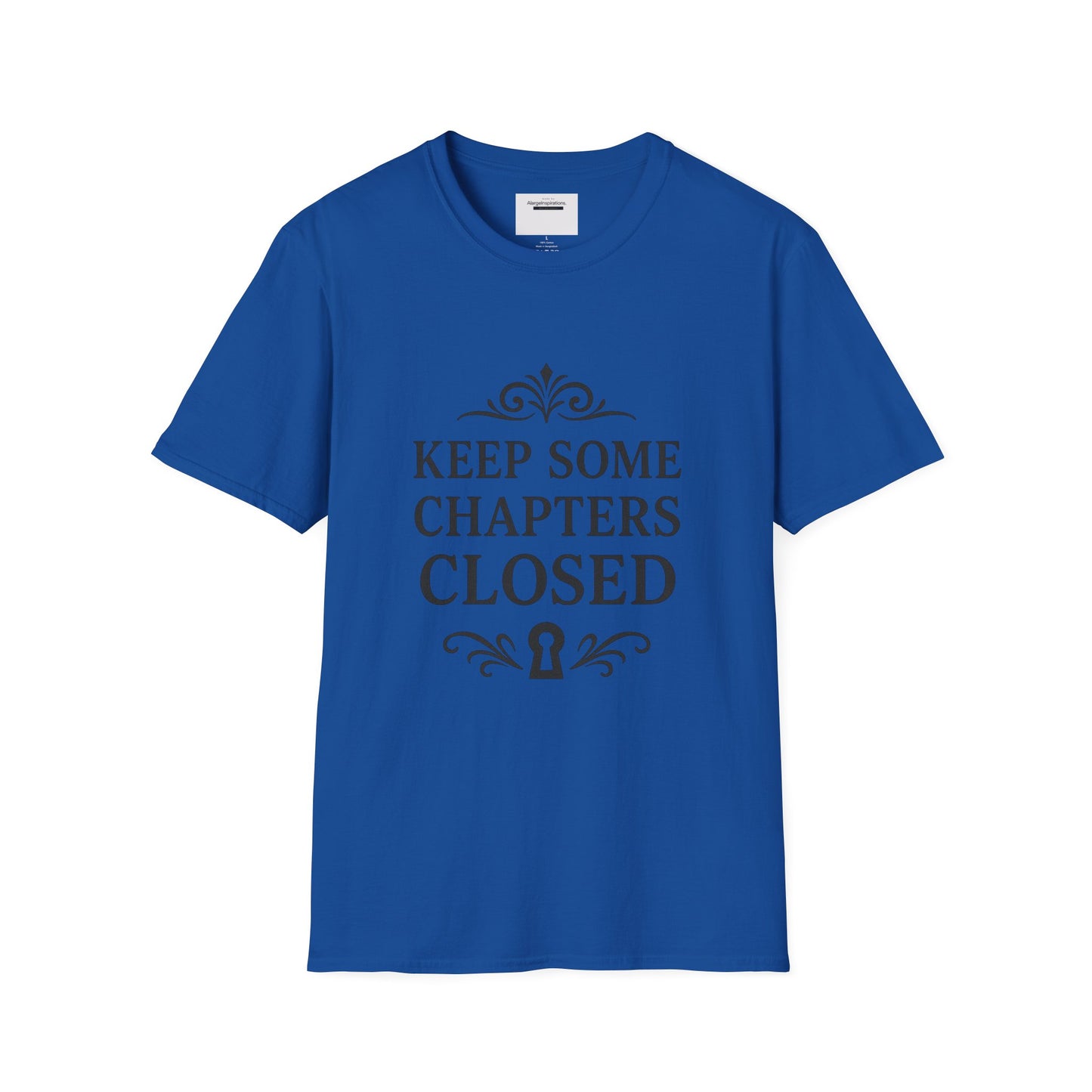 Keep Some Chapters Closed Shirt | Mystery Quote T-Shirt, Keyhole Typography Design, Boundaries Mindset Apparel, Minimalist Graphic Tee