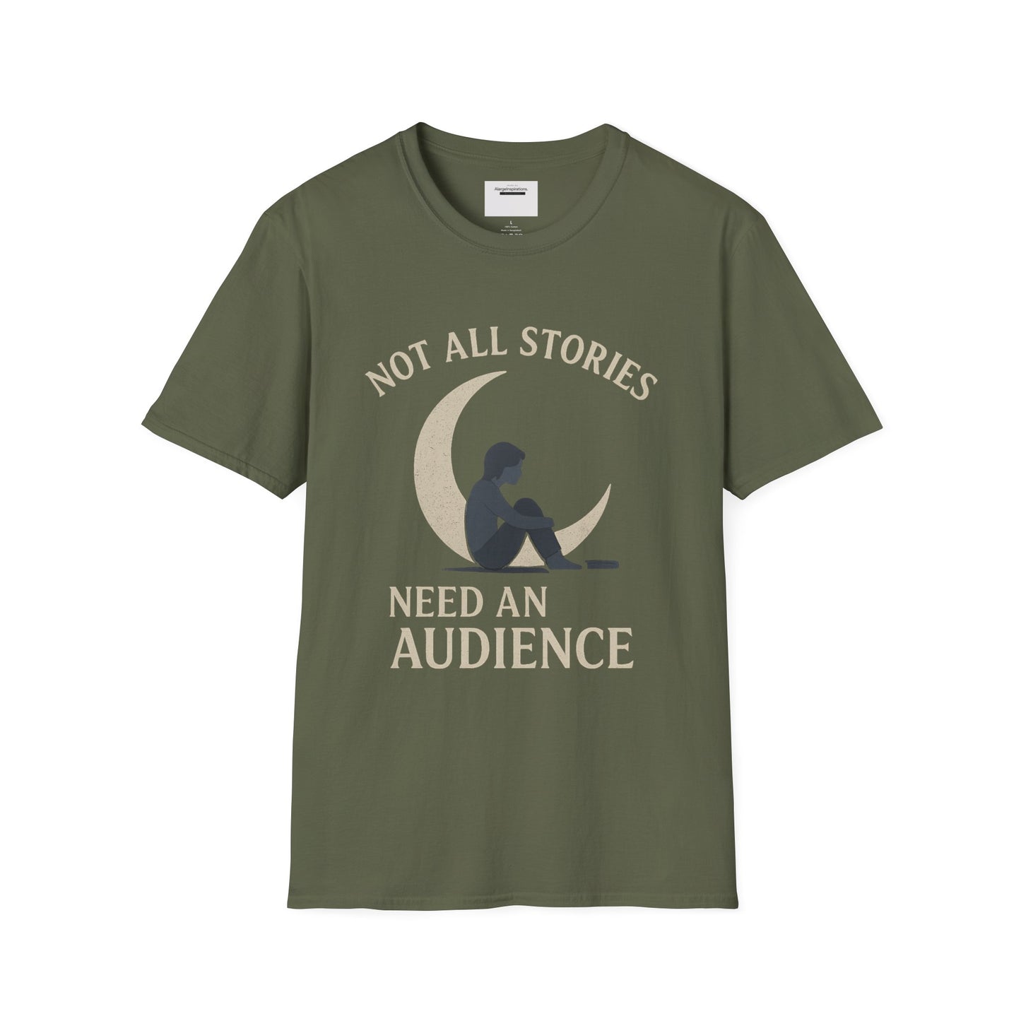 Not All Stories Unisex T-Shirt, Graphic Tee, Unique Gift, Cozy Everyday Wear, Moon & Audience Design, Privacy Statement Tee, Introvert Gift