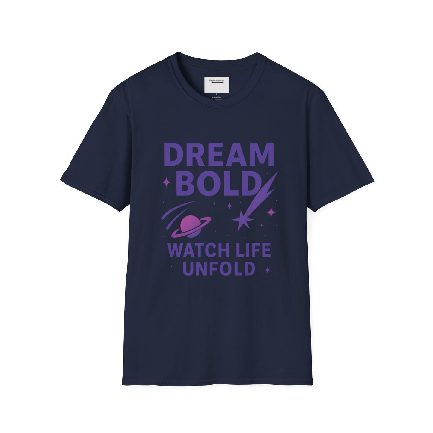 Dream Bold Watch Life Unfold Shirt | Galaxy Shooting Stars Tee, Cosmic Motivation Quote, Inspirational Space GraphicT-Shirt, Space Quote Tee