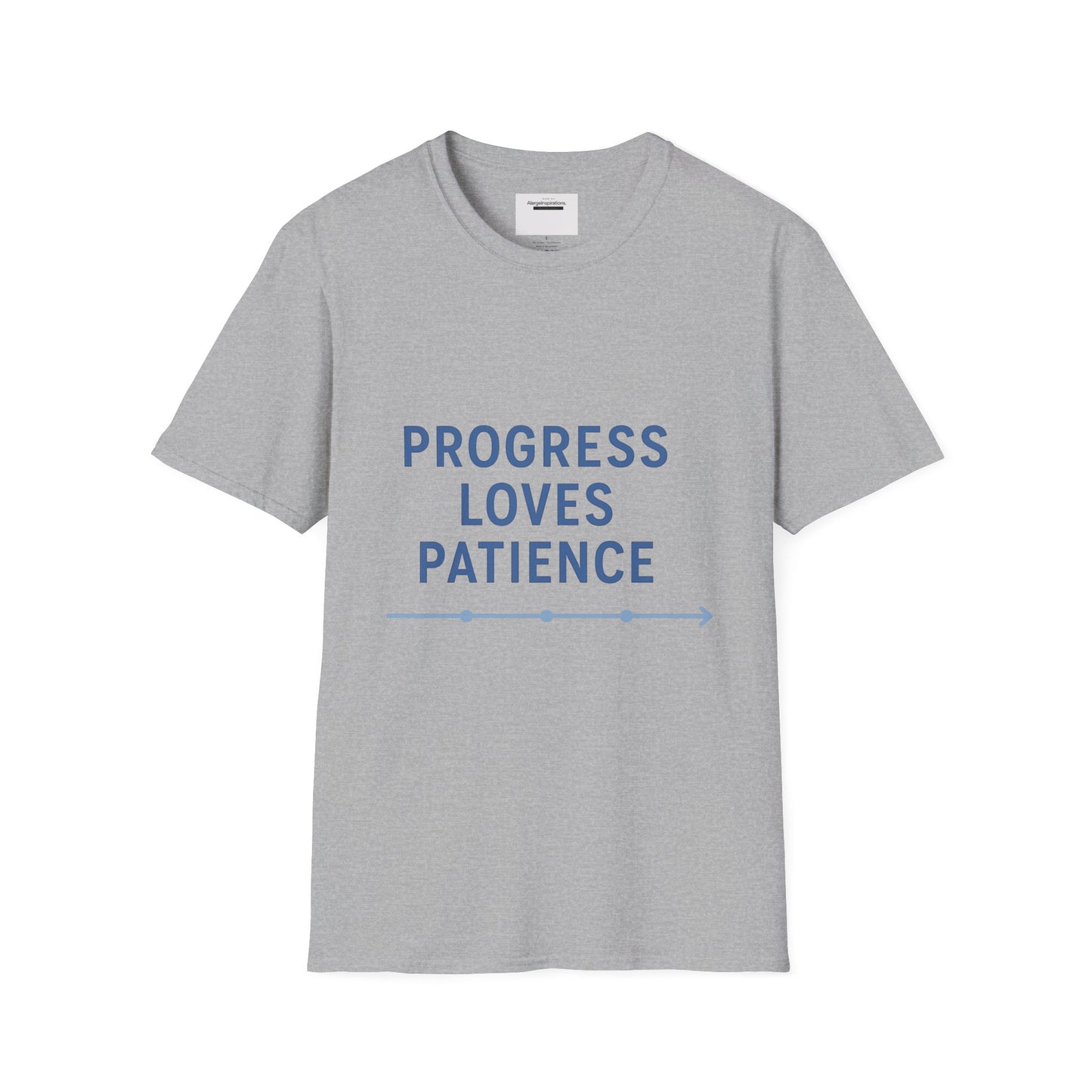 Progress Loves Patience Blueprint Timeline | Minimal Motivational Quote | Growth Mindset Wall Art | Planner & Engineer Inspiration