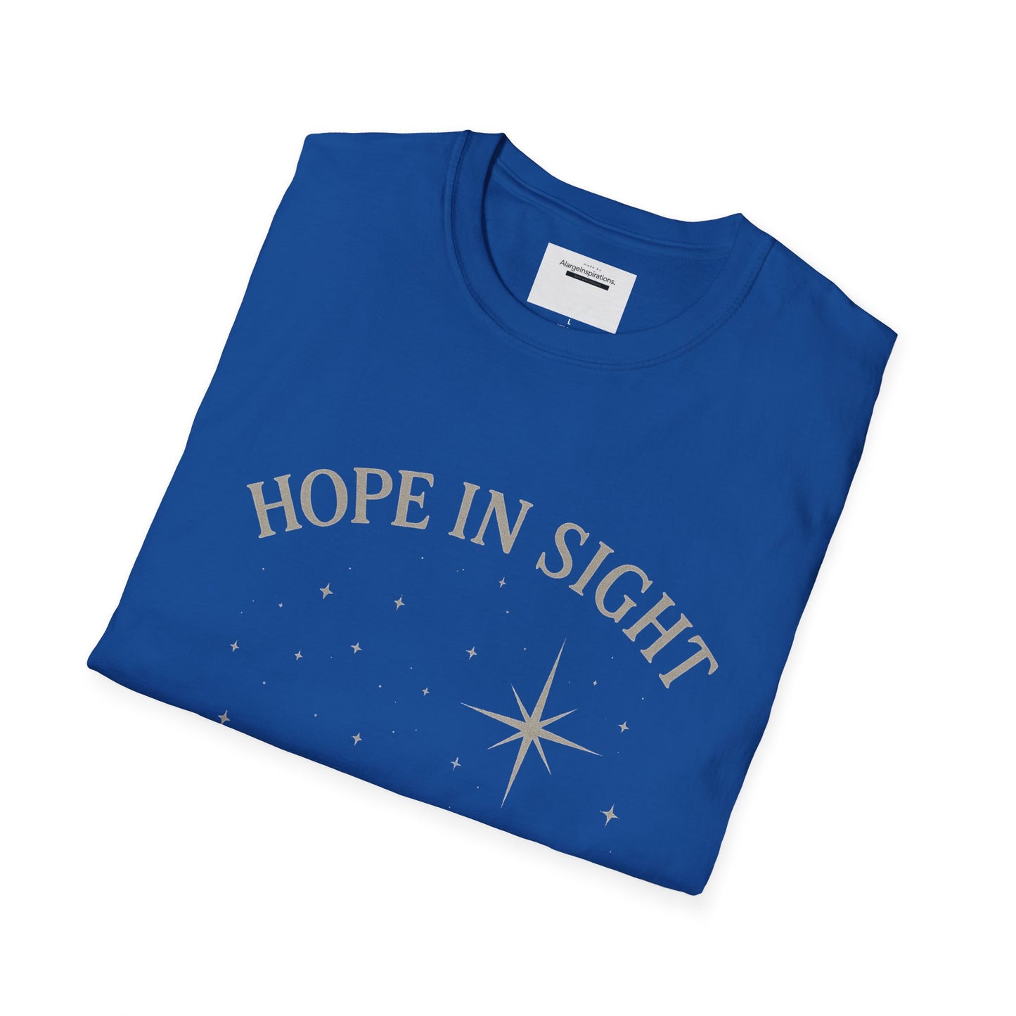 Hope in Sight, Keep Shining Bright, Starry Night Inspired T-Shirt | Inspirational Quote Tee, Gift Idea, Motivational Apparel, Hopeful Style