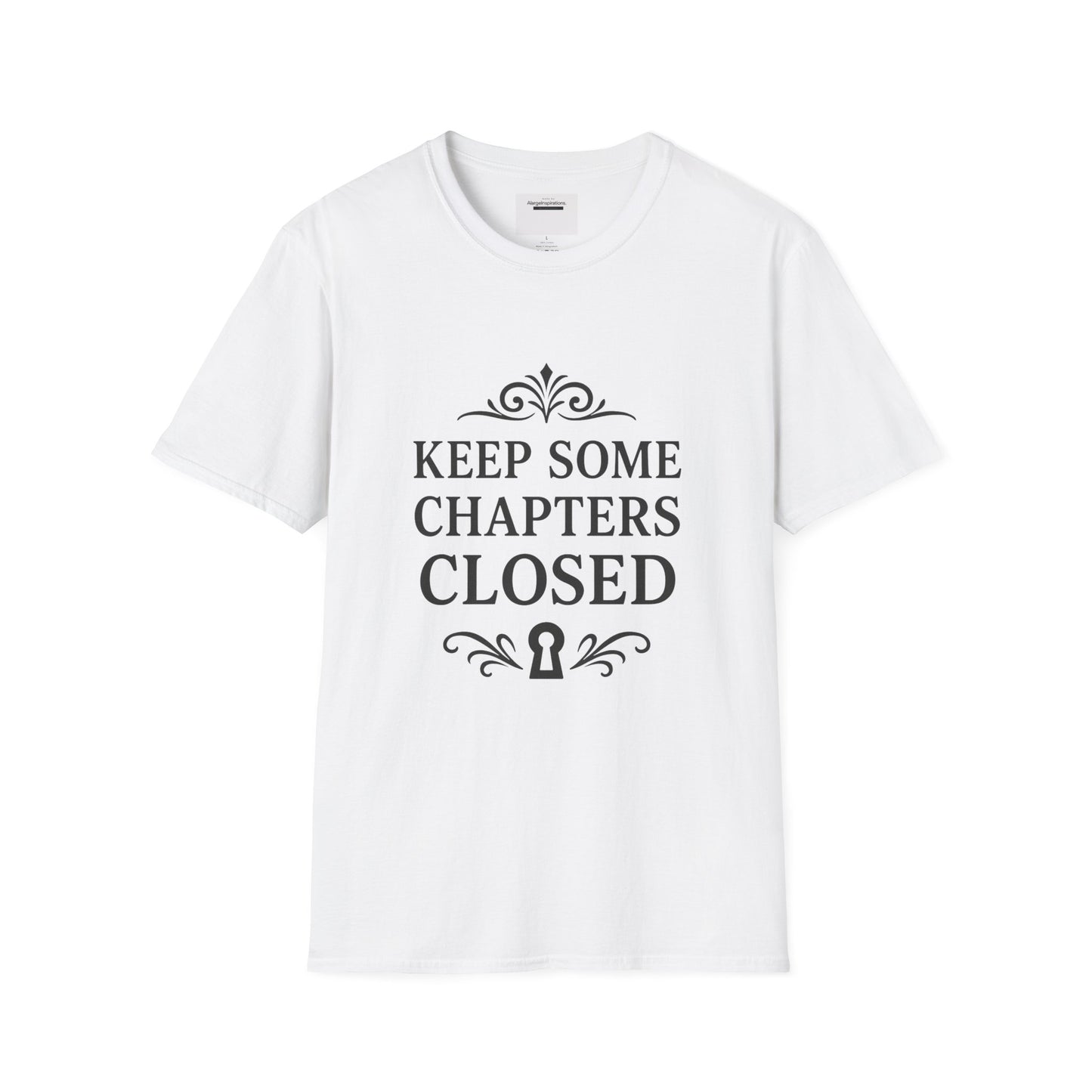 Keep Some Chapters Closed Shirt | Mystery Quote T-Shirt, Keyhole Typography Design, Boundaries Mindset Apparel, Minimalist Graphic Tee