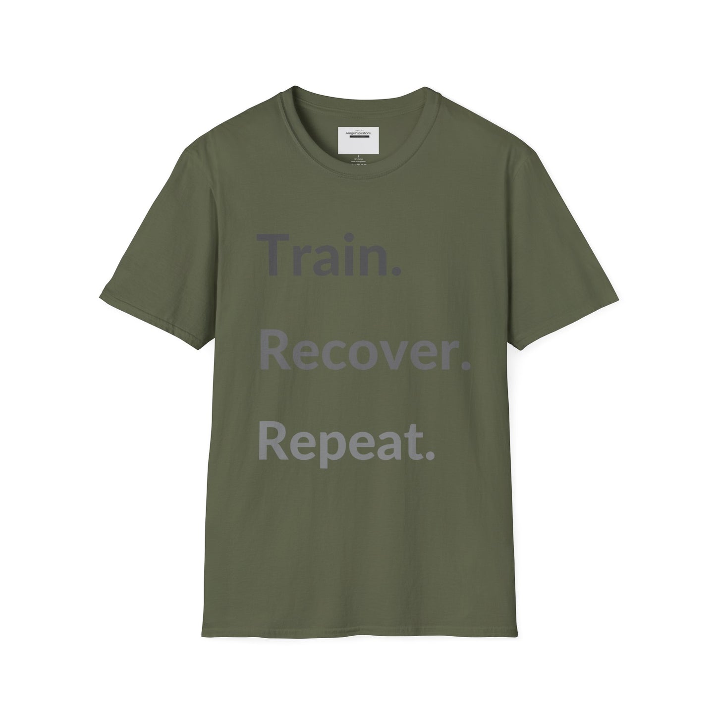 Train. Recover. Repeat. Shirt | Minimal Typography Gym T-Shirt | Mental Discipline Workout Tee | Fitness Motivation Apparel