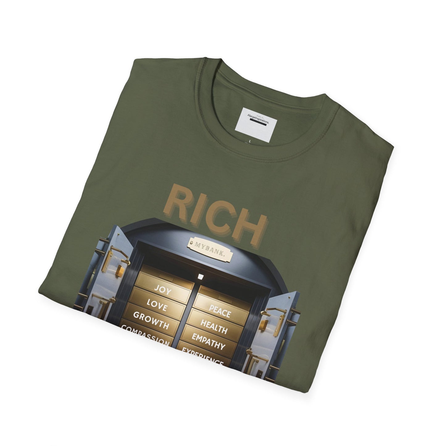 Rich Mindset Unisex T-Shirt | Daily Motivational Gift Apparel, Inspirational Shirt, Positive Gift for Christmas, Birthday, Thanksgiving,