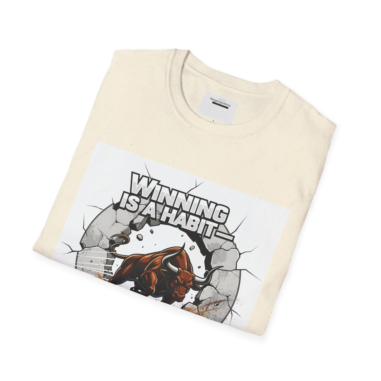 Winning Is a Habit Start Now Shirt | Charging Bull Gym Shirt | Hustle Mindset Tee | Motivational Fitness Shirt | Bull Strength Workout Tee