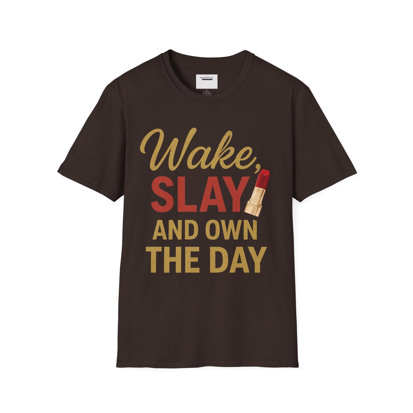 Wake Slay and Own the Day T-Shirt,Empowering Statement T-Shirt, Motivational Tee, Gift for Her, Inspirational Apparel,Daily Inspiration Top