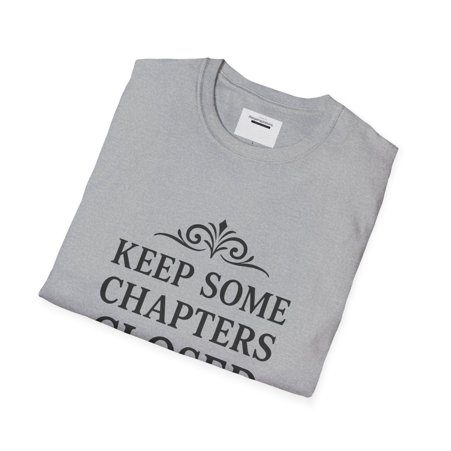 Keep Some Chapters Closed Shirt | Mystery Quote T-Shirt, Keyhole Typography Design, Boundaries Mindset Apparel, Minimalist Graphic Tee