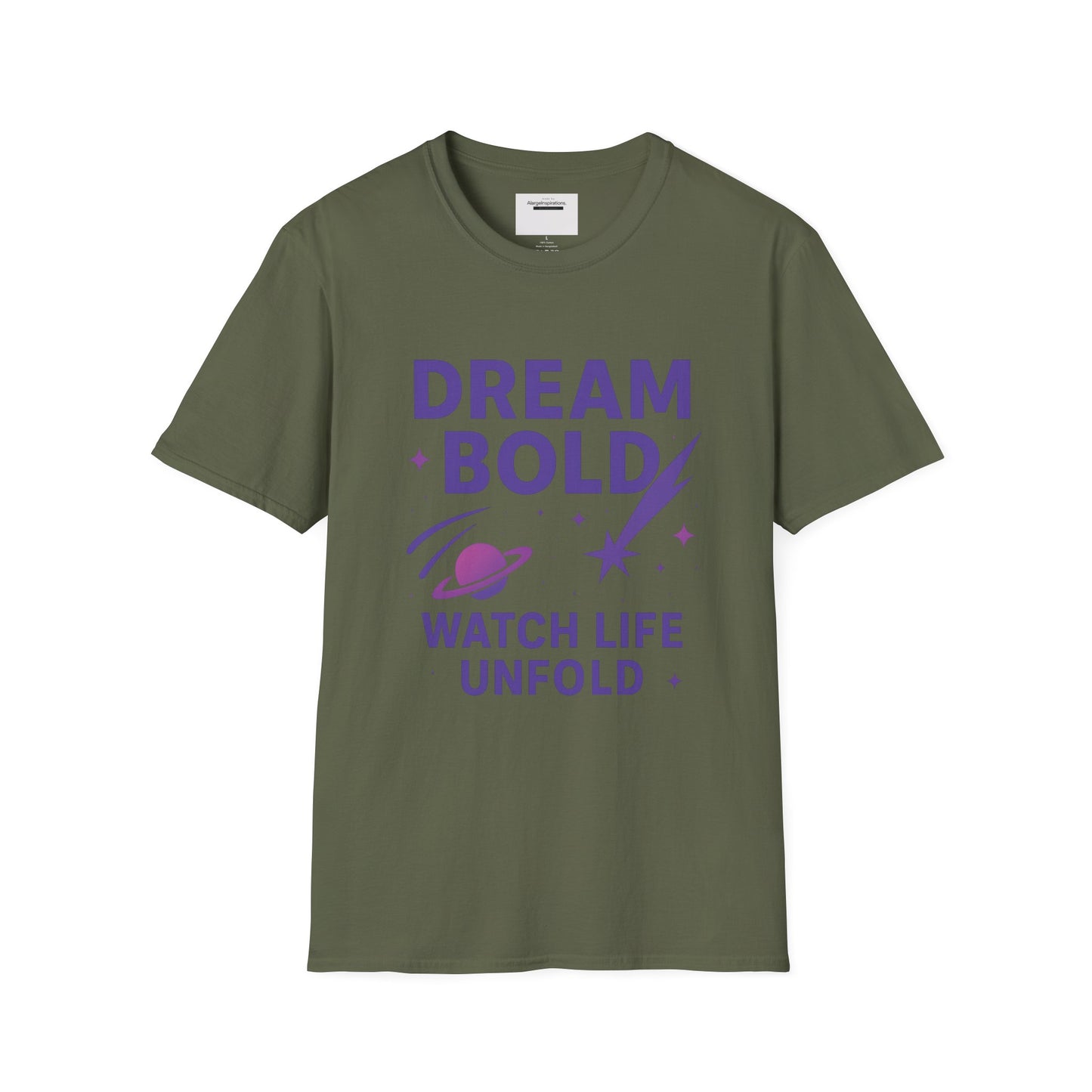 Dream Bold Watch Life Unfold Shirt | Galaxy Shooting Stars Tee, Cosmic Motivation Quote, Inspirational Space GraphicT-Shirt, Space Quote Tee