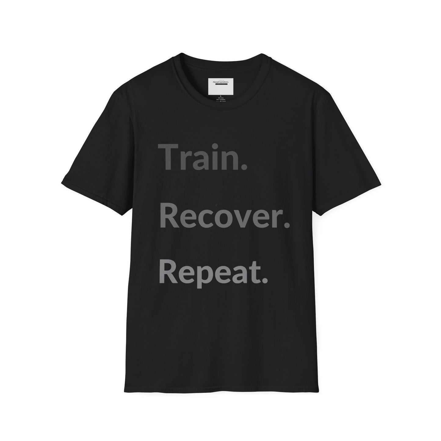 Train. Recover. Repeat. Shirt | Minimal Typography Gym T-Shirt | Mental Discipline Workout Tee | Fitness Motivation Apparel