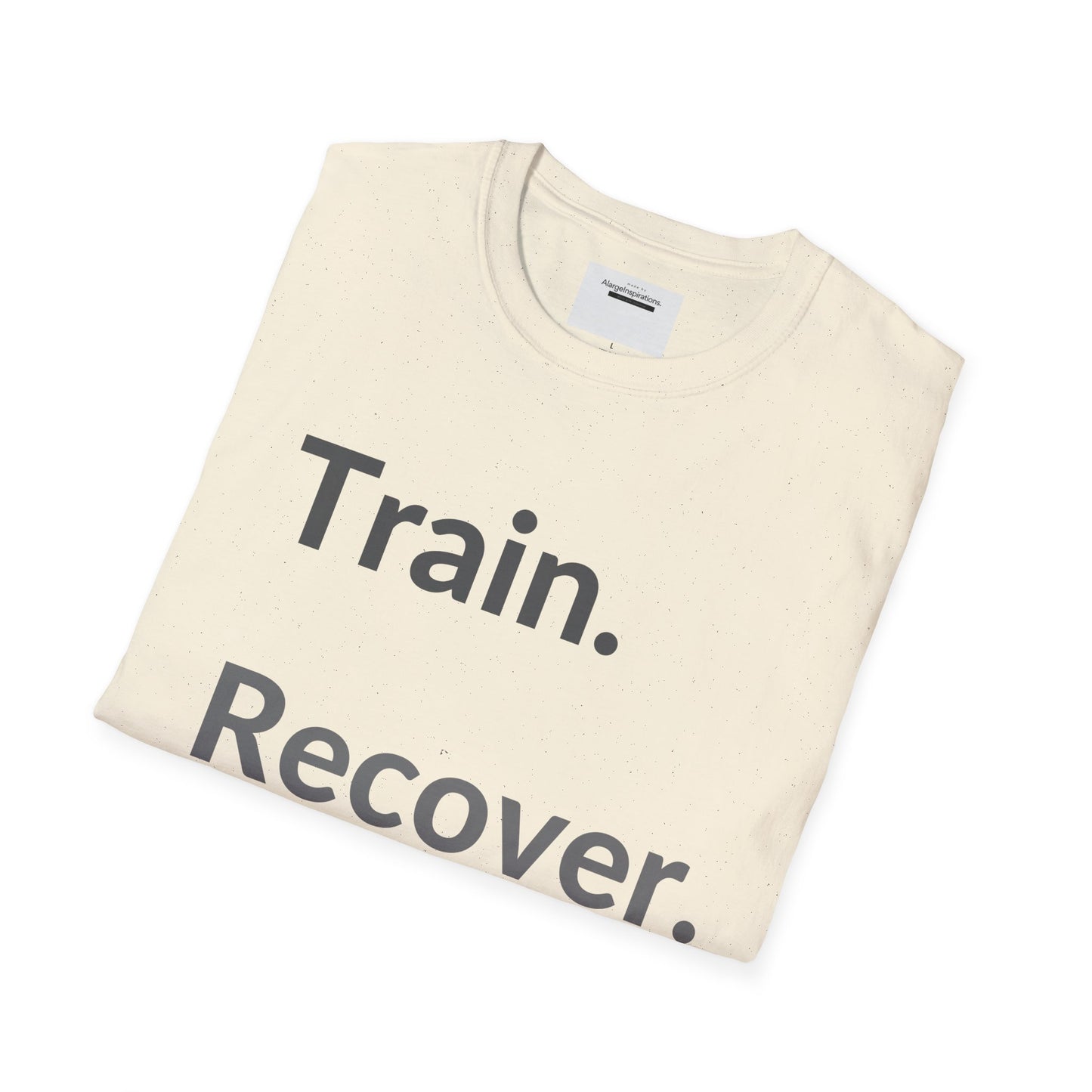 Train. Recover. Repeat. Shirt | Minimal Typography Gym T-Shirt | Mental Discipline Workout Tee | Fitness Motivation Apparel