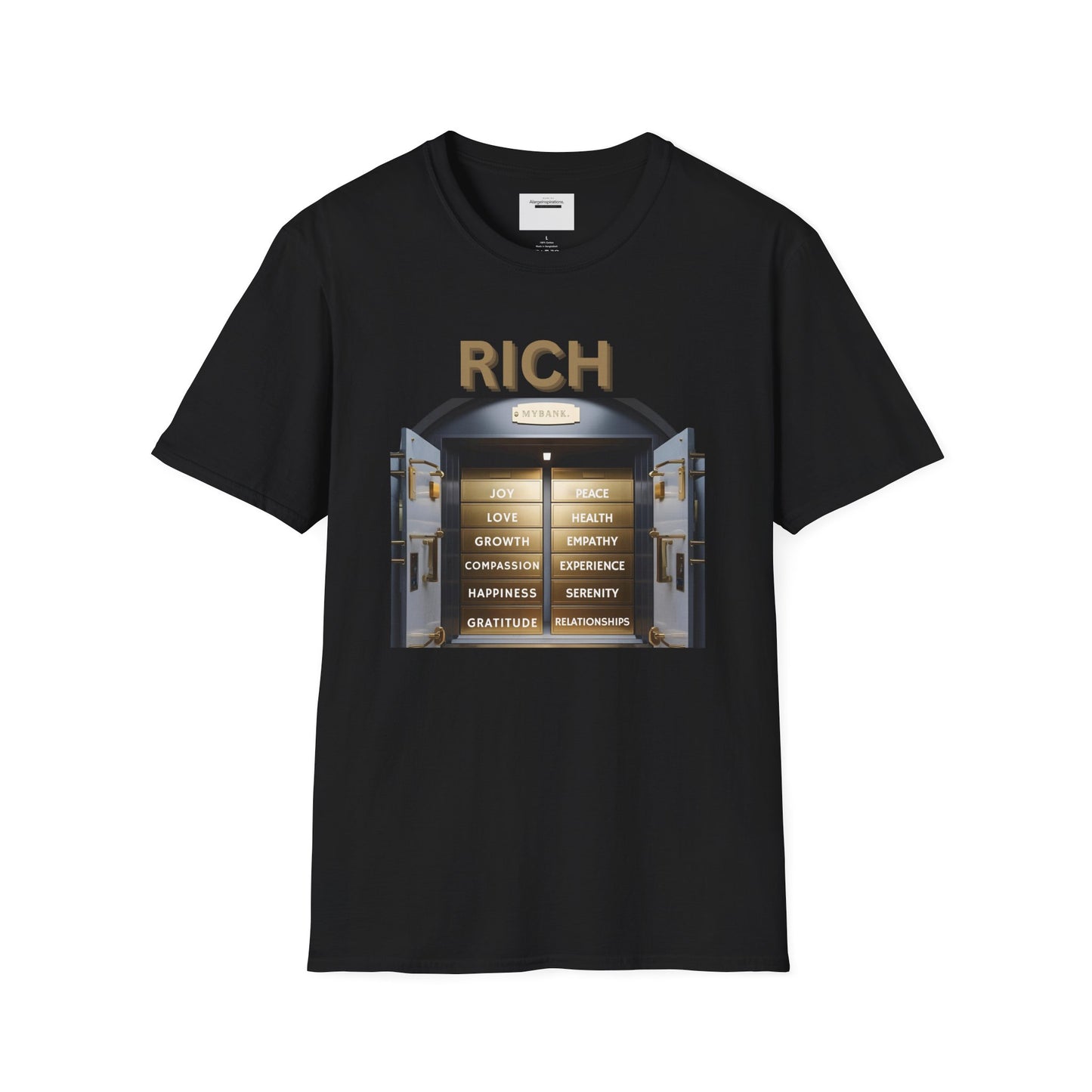 Rich Mindset Unisex T-Shirt | Daily Motivational Gift Apparel, Inspirational Shirt, Positive Gift for Christmas, Birthday, Thanksgiving,