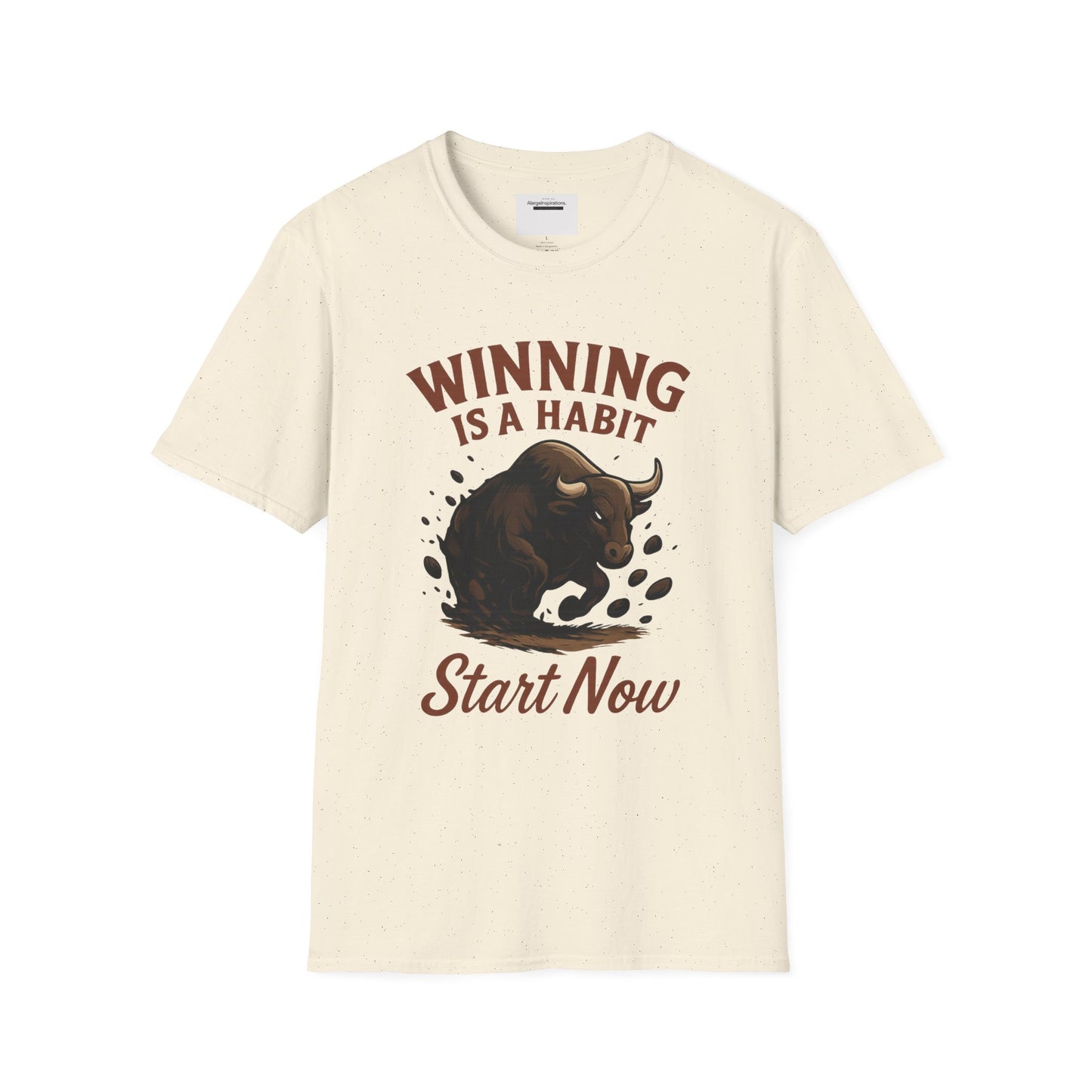 Winning Is a Habit Shirt , Charging Bull T-Shirt, Motivational Fitness Tee, Hustle Mindset , Breakthrough Bull Design, Unisex Training Gift