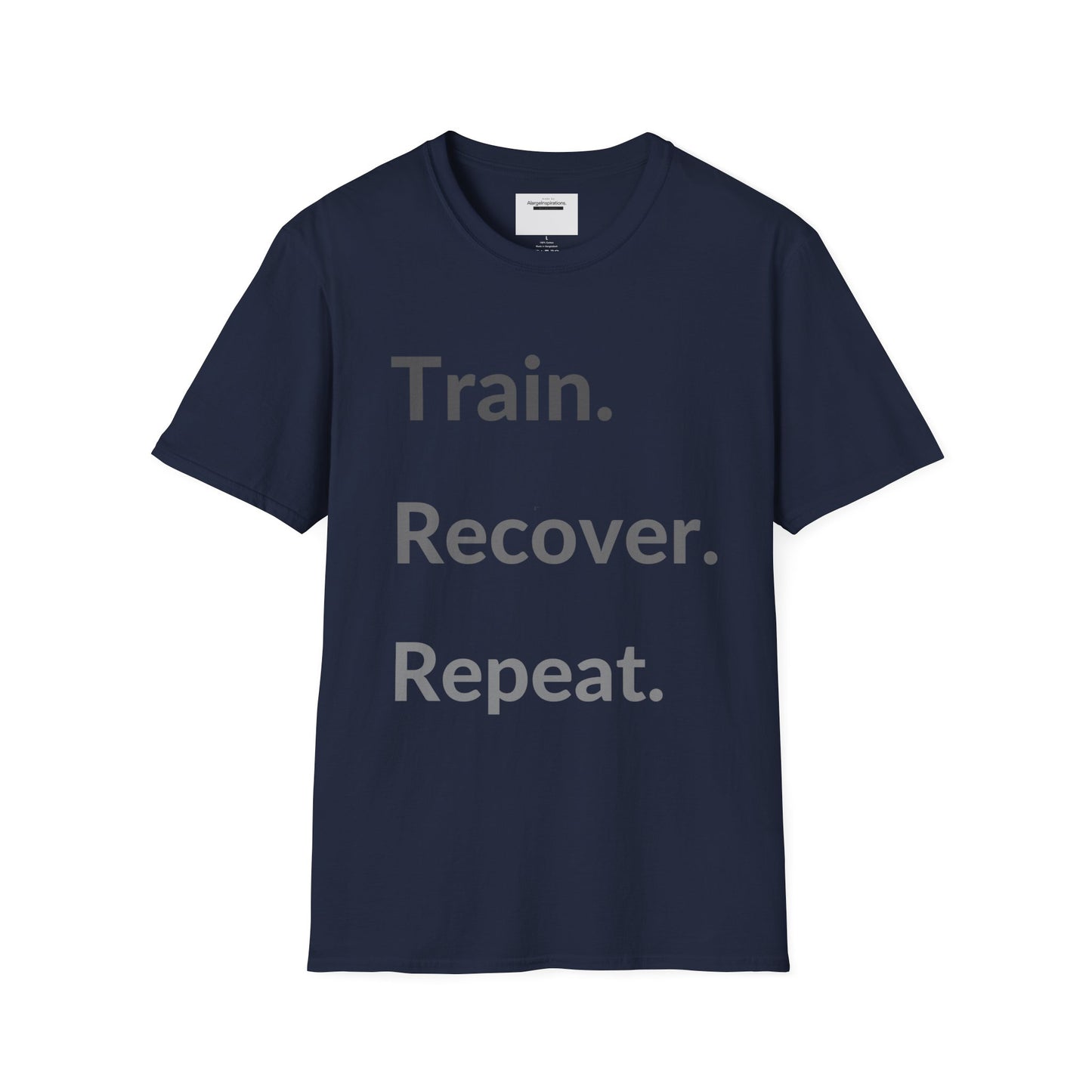 Train. Recover. Repeat. Shirt | Minimal Typography Gym T-Shirt | Mental Discipline Workout Tee | Fitness Motivation Apparel