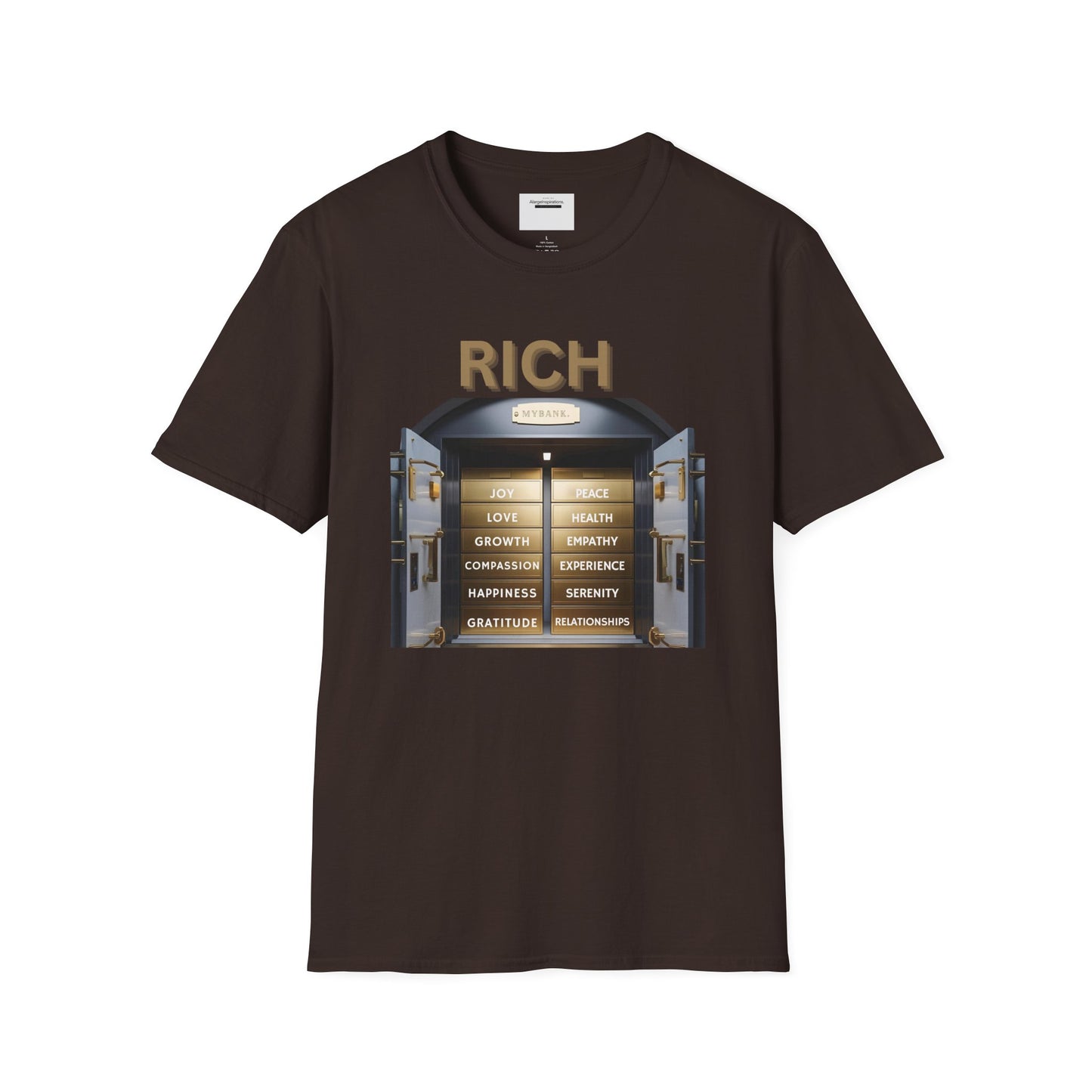 Rich Mindset Unisex T-Shirt | Daily Motivational Gift Apparel, Inspirational Shirt, Positive Gift for Christmas, Birthday, Thanksgiving,