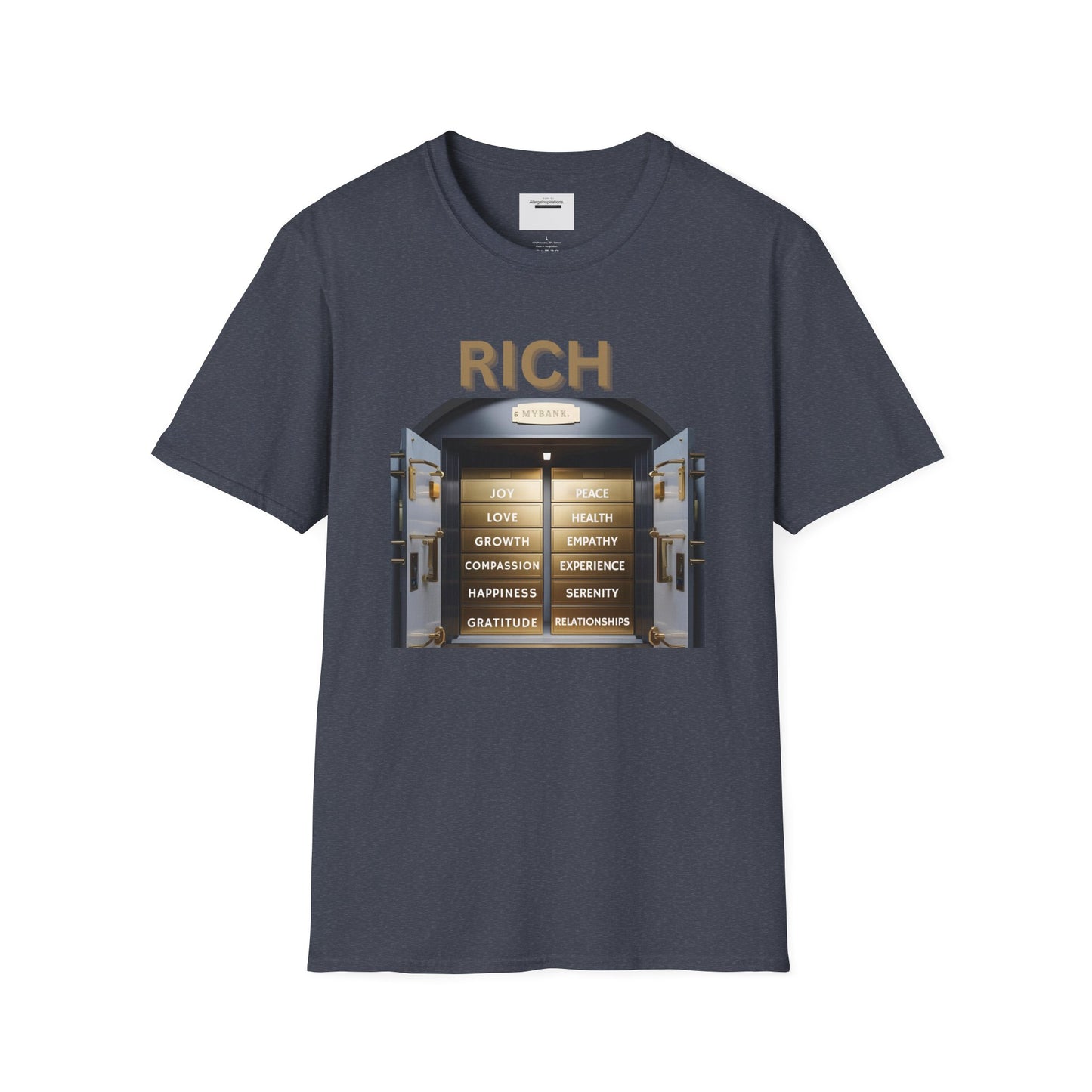 Rich Mindset Unisex T-Shirt | Daily Motivational Gift Apparel, Inspirational Shirt, Positive Gift for Christmas, Birthday, Thanksgiving,