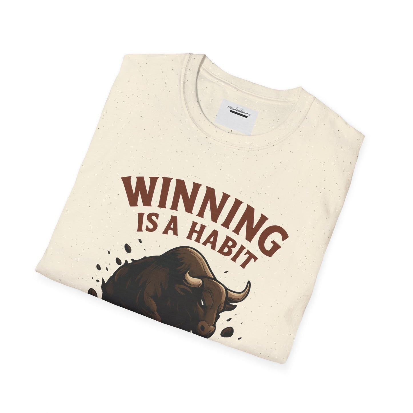 Winning Is a Habit Shirt , Charging Bull T-Shirt, Motivational Fitness Tee, Hustle Mindset , Breakthrough Bull Design, Unisex Training Gift