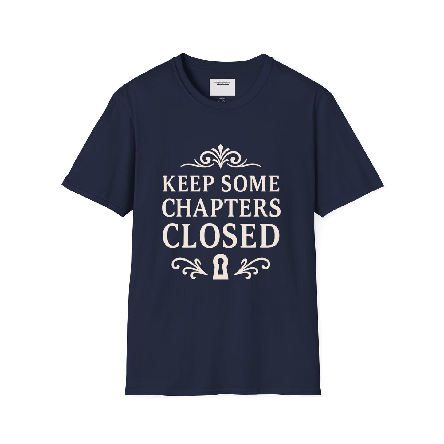 Keep Some Chapters Closed Shirt | Mystery Quote T-Shirt, Keyhole Typography Design, Boundaries Mindset Apparel, Minimalist Graphic Tee