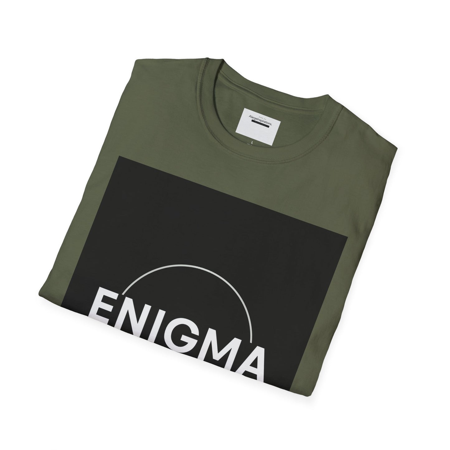 Unisex Enigma Softstyle T-Shirt , Unique Gift , Minimalist "ENIGMA" T-Shirt, Mystery & Inspiration Shirt, Comfortable Everyday Shirt