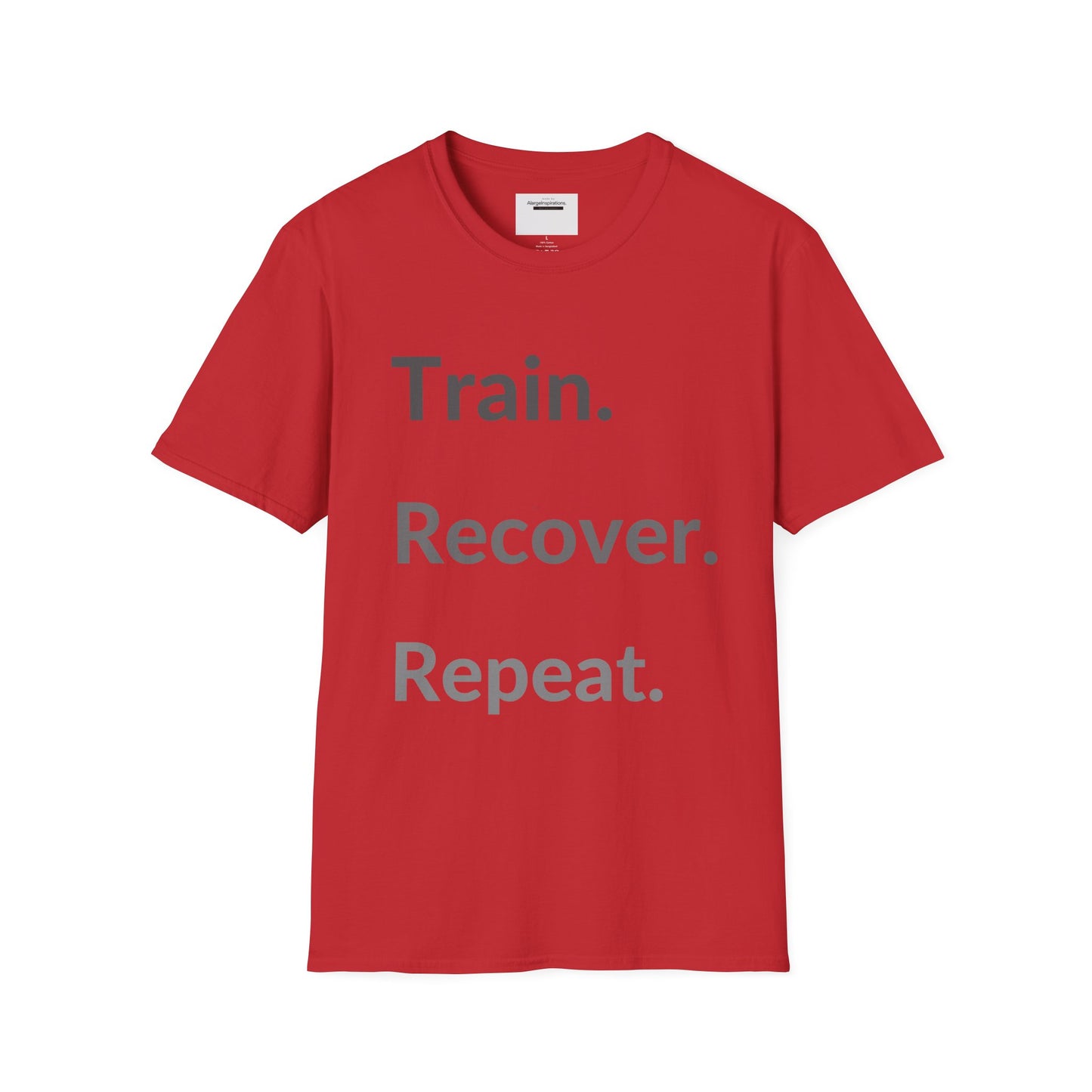 Train. Recover. Repeat. Shirt | Minimal Typography Gym T-Shirt | Mental Discipline Workout Tee | Fitness Motivation Apparel