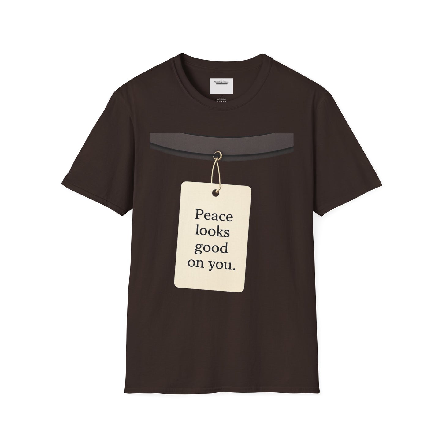 Peace Looks Good On You Shirt | Positive Affirmation Tee | Minimalist Self Love Quote | Calm Mindset Apparel | Thoughtful Gift