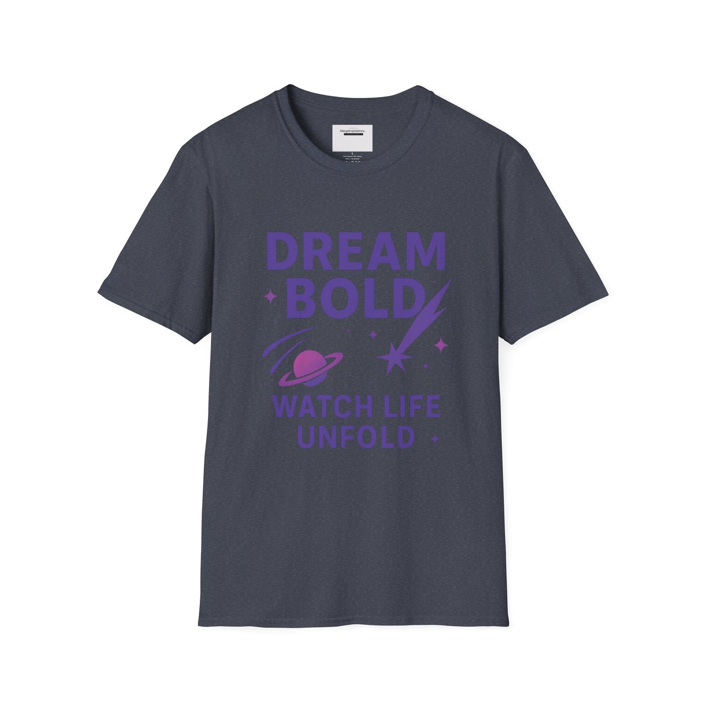 Dream Bold Watch Life Unfold Shirt | Galaxy Shooting Stars Tee, Cosmic Motivation Quote, Inspirational Space GraphicT-Shirt, Space Quote Tee