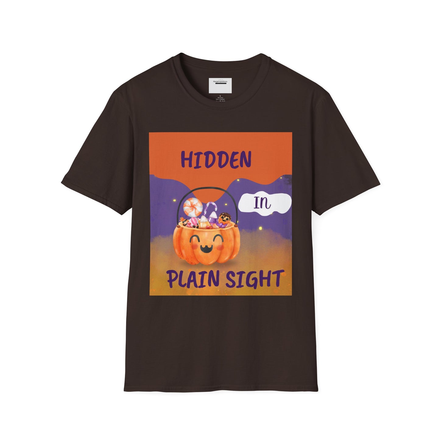 Halloween Pumpkin T-Shirt | Hidden in Plain Sight | Keep It Private T-Shirt for Fall, Keep It Private. Wear It Bold, Spooky Season,