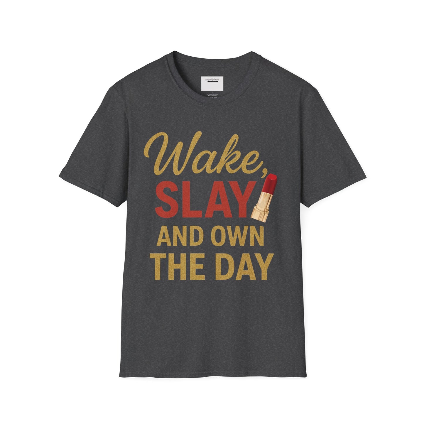 Wake Slay and Own the Day T-Shirt,Empowering Statement T-Shirt, Motivational Tee, Gift for Her, Inspirational Apparel,Daily Inspiration Top
