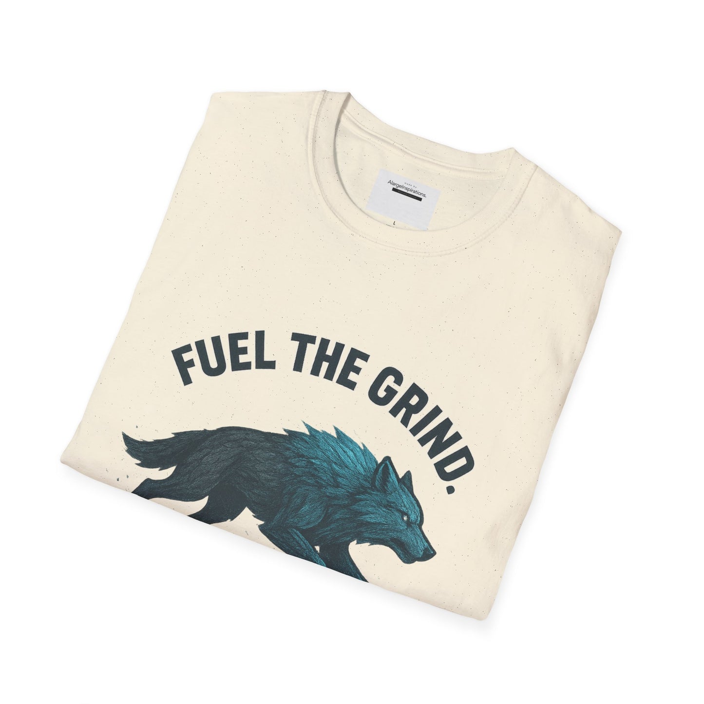 Fuel the Grind Earn the Glory Wolf Design | Wolf Art | Gym Apparel | Grind Mindset Shirt | Alpha Wolf Illustration | Training & Fitness Gift
